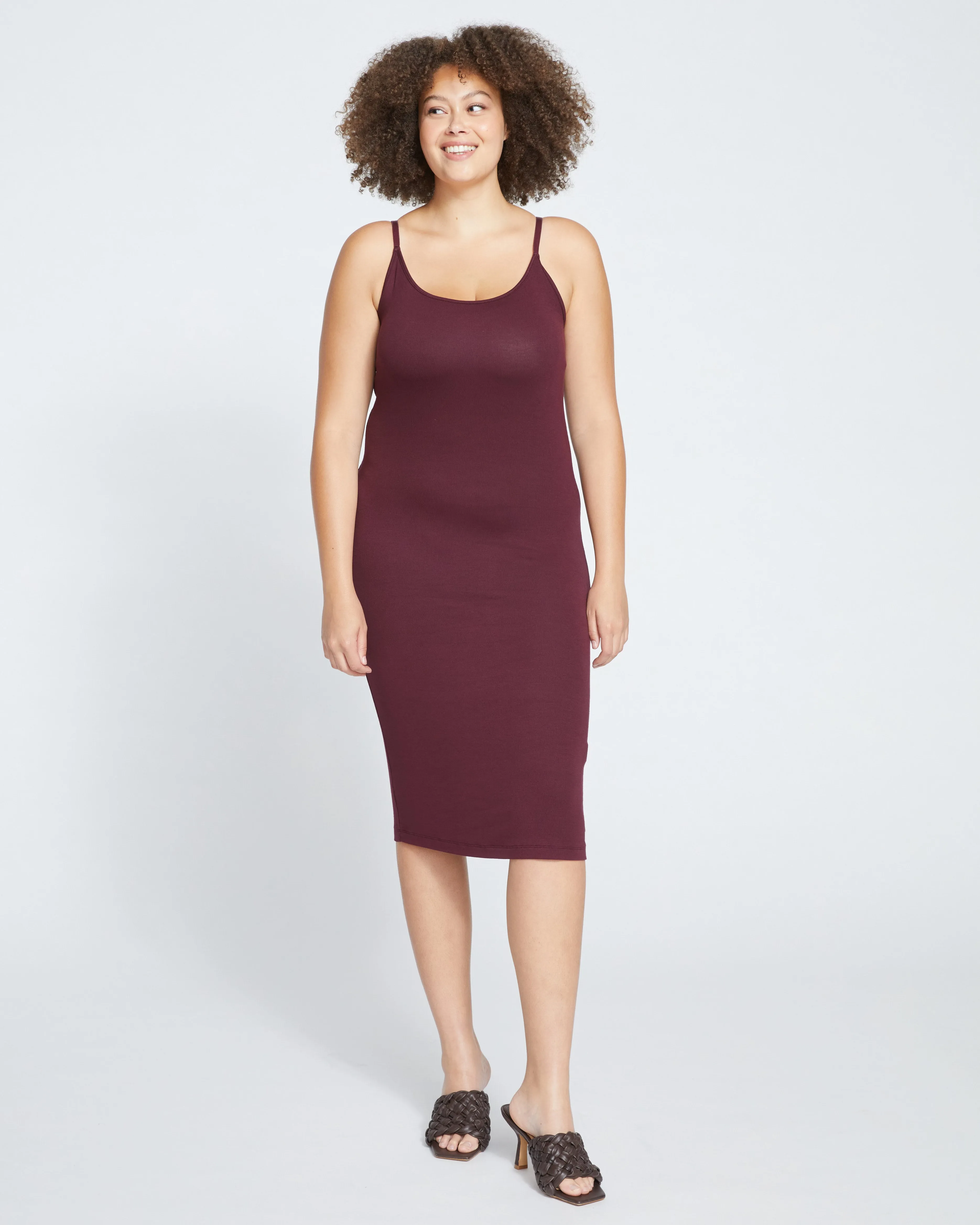 Foundation Cami Dress - Black Cherry sold by Universal Standard