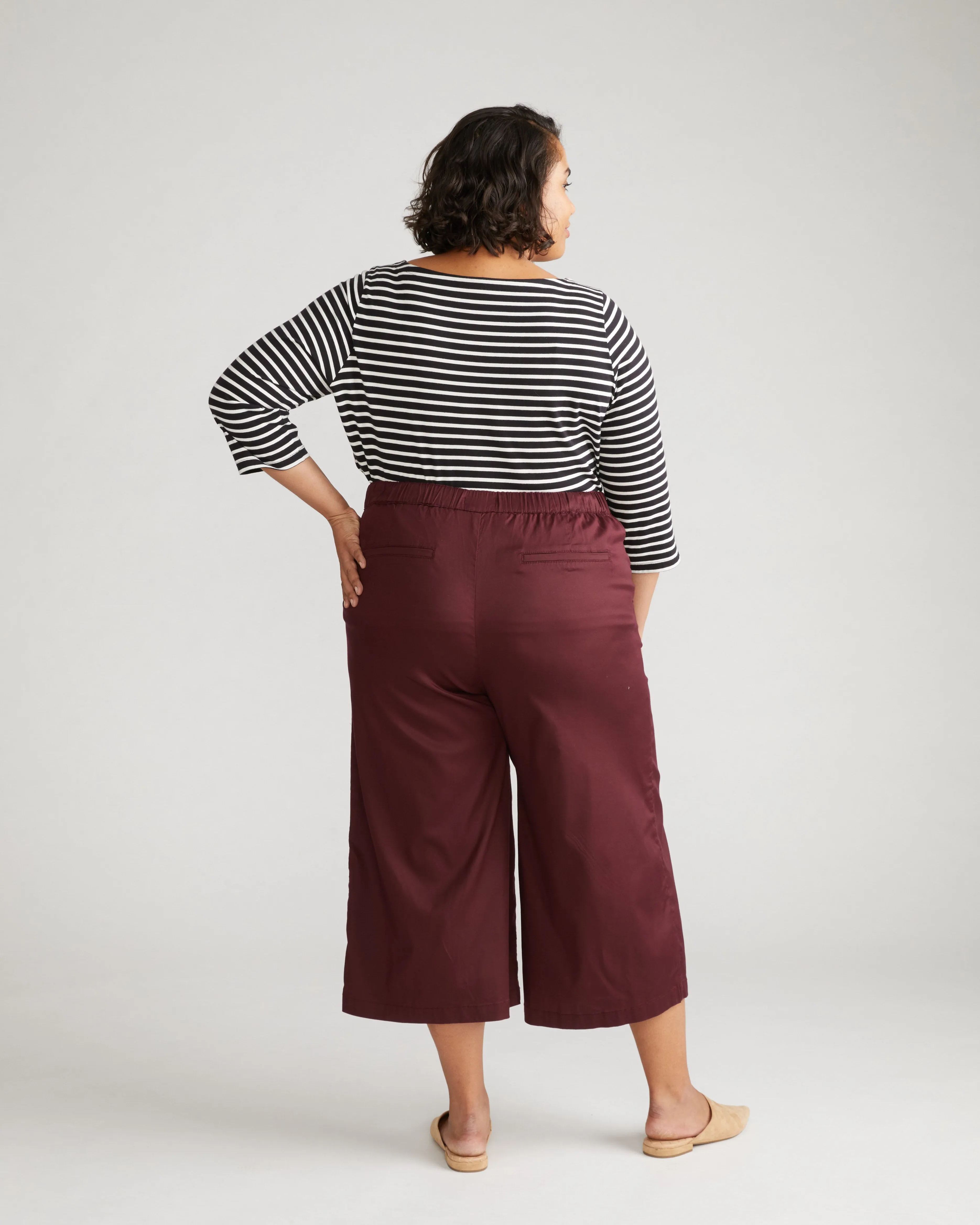 Perfect Tencel Chambray Culottes - Black Cherry sold by Universal Standard product image thumbnail 3