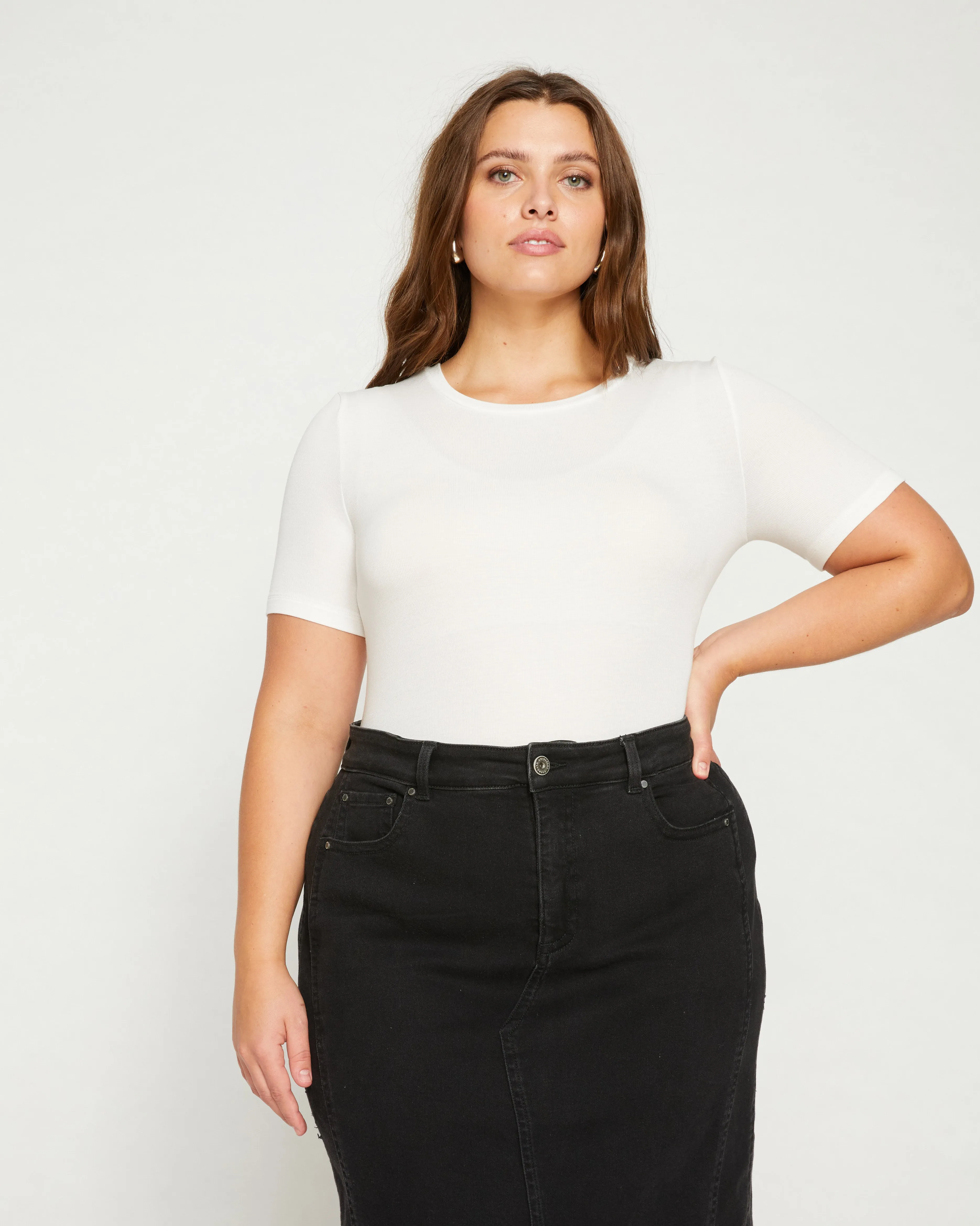 Foundation Short Sleeve Crew Neck Tee - Vapor sold by Universal Standard product image thumbnail 2