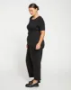 Lou High Rise Barrel Leg Jeans - Broken Black sold by Universal Standard