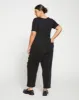 Lou High Rise Barrel Leg Jeans - Broken Black sold by Universal Standard
