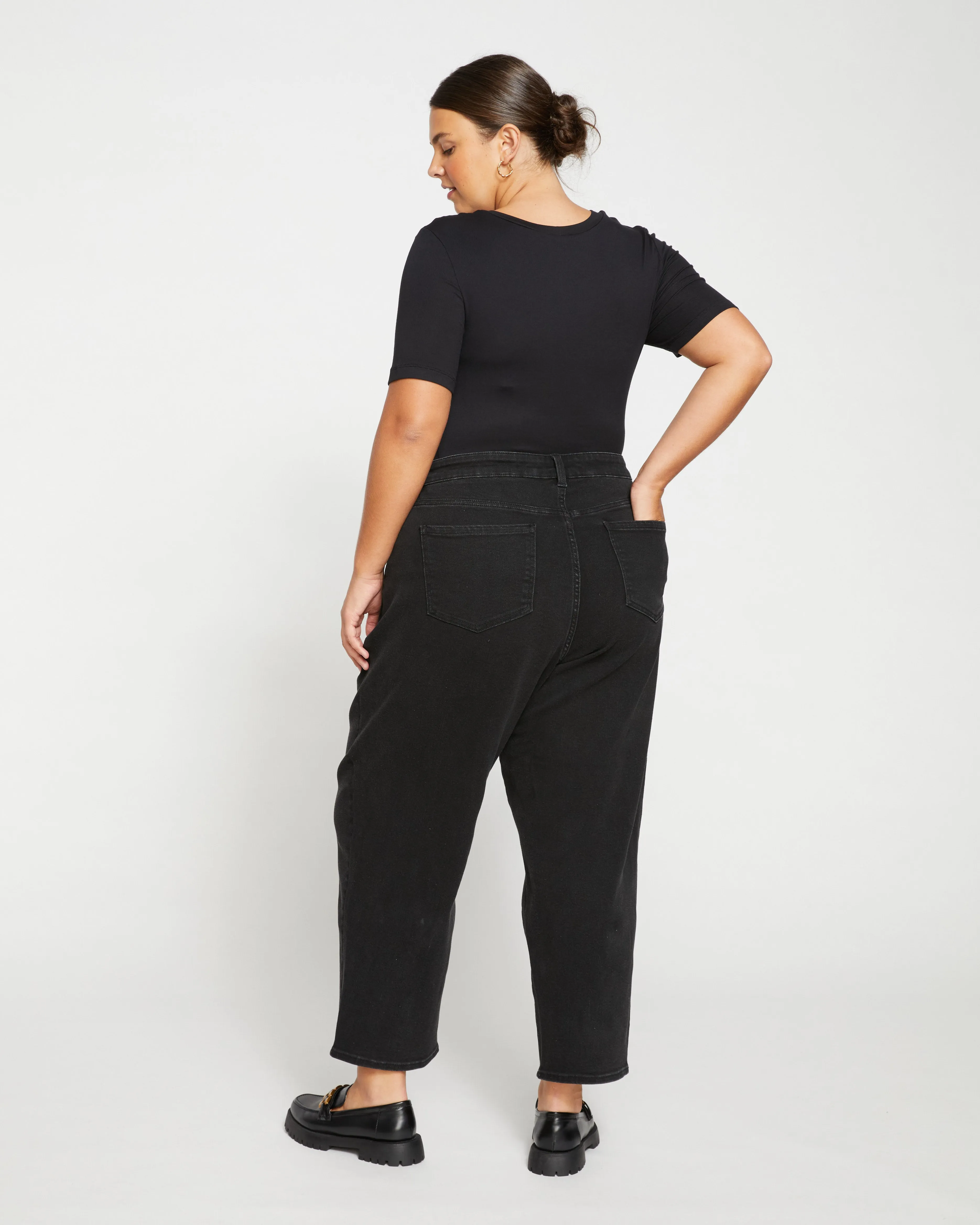 Lou High Rise Barrel Leg Jeans - Broken Black sold by Universal Standard product image thumbnail 4