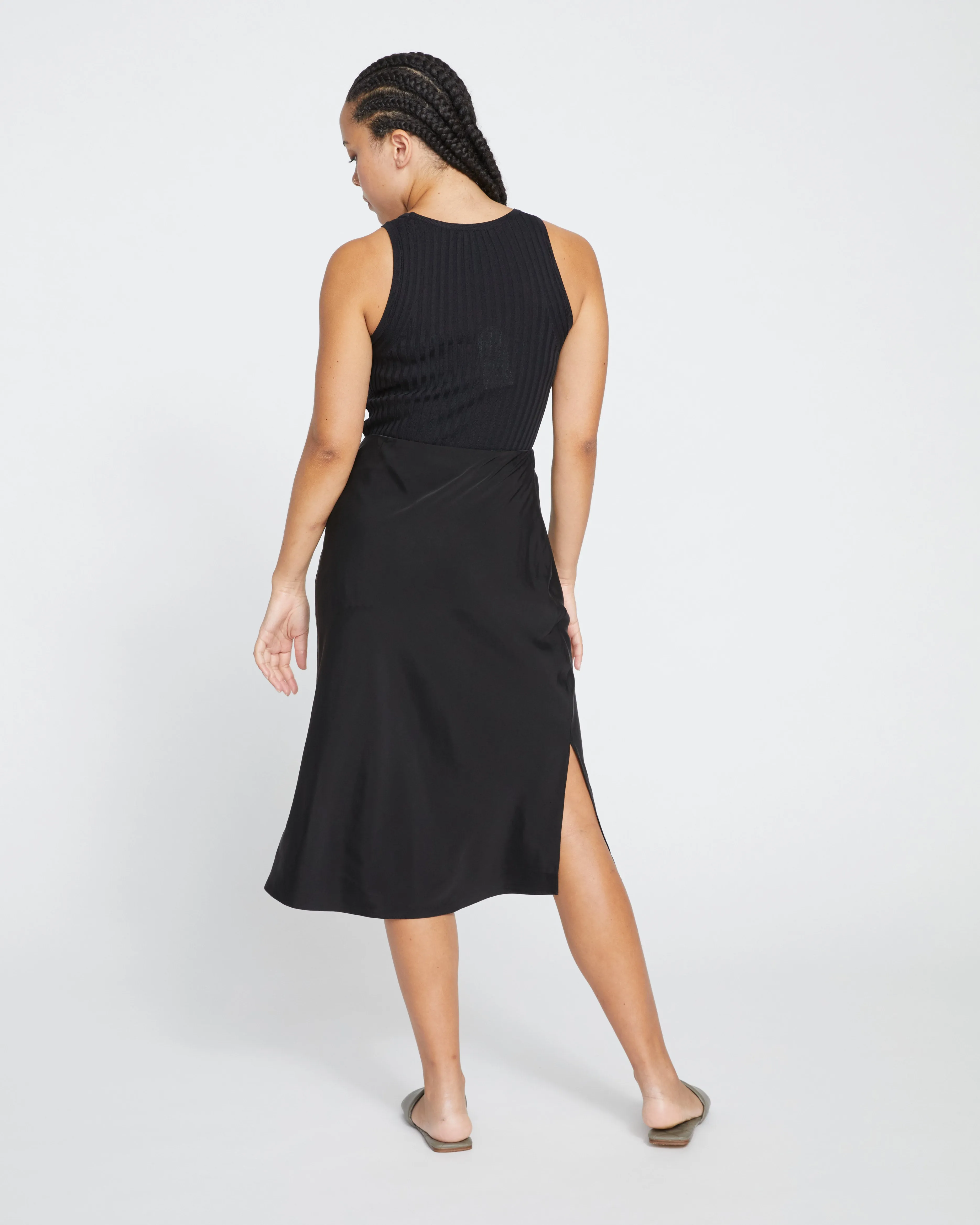 Cooling Stretch Cupro Bias Skirt - Black sold by Universal Standard product image thumbnail 4