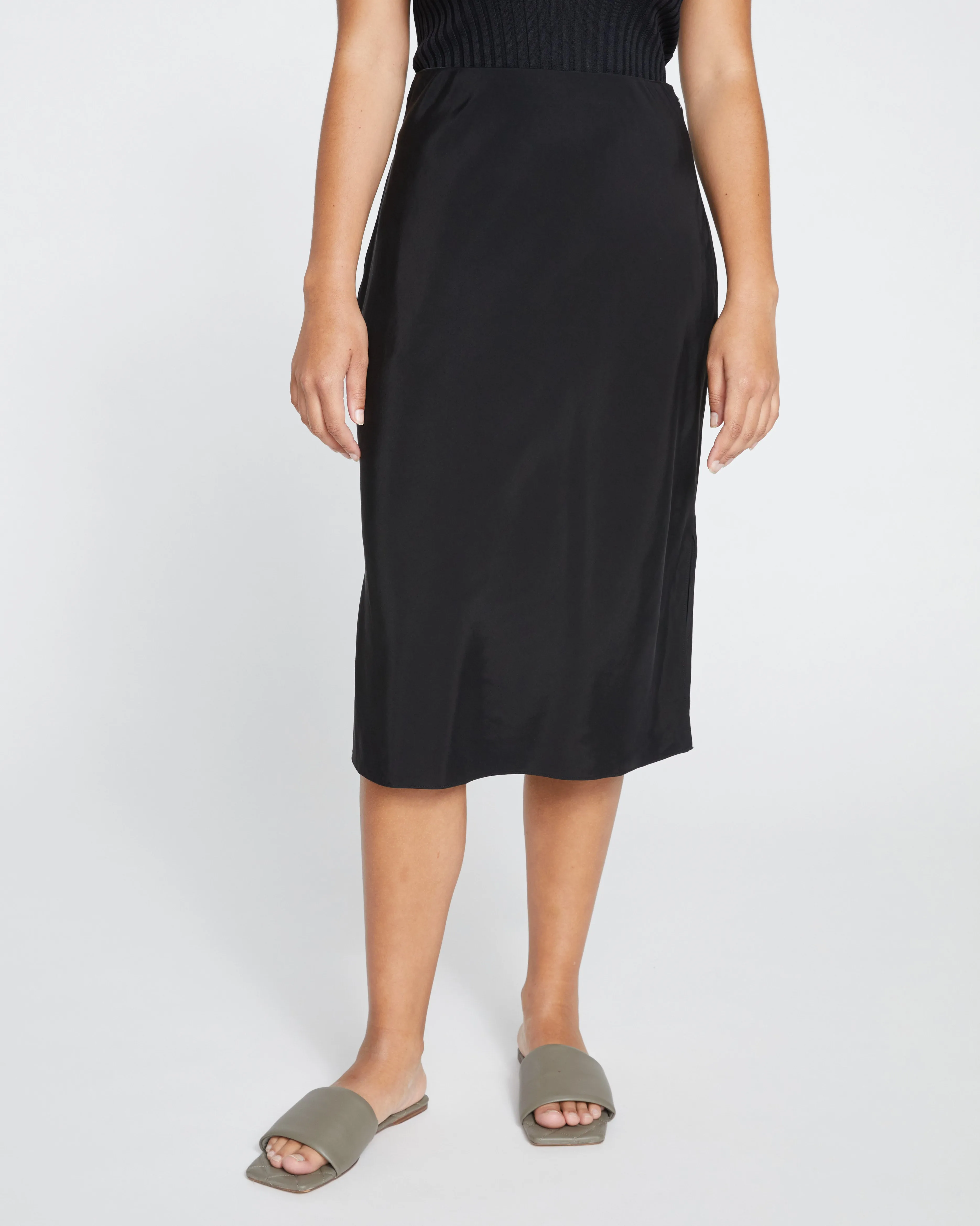 Cooling Stretch Cupro Bias Skirt - Black sold by Universal Standard product image thumbnail 2