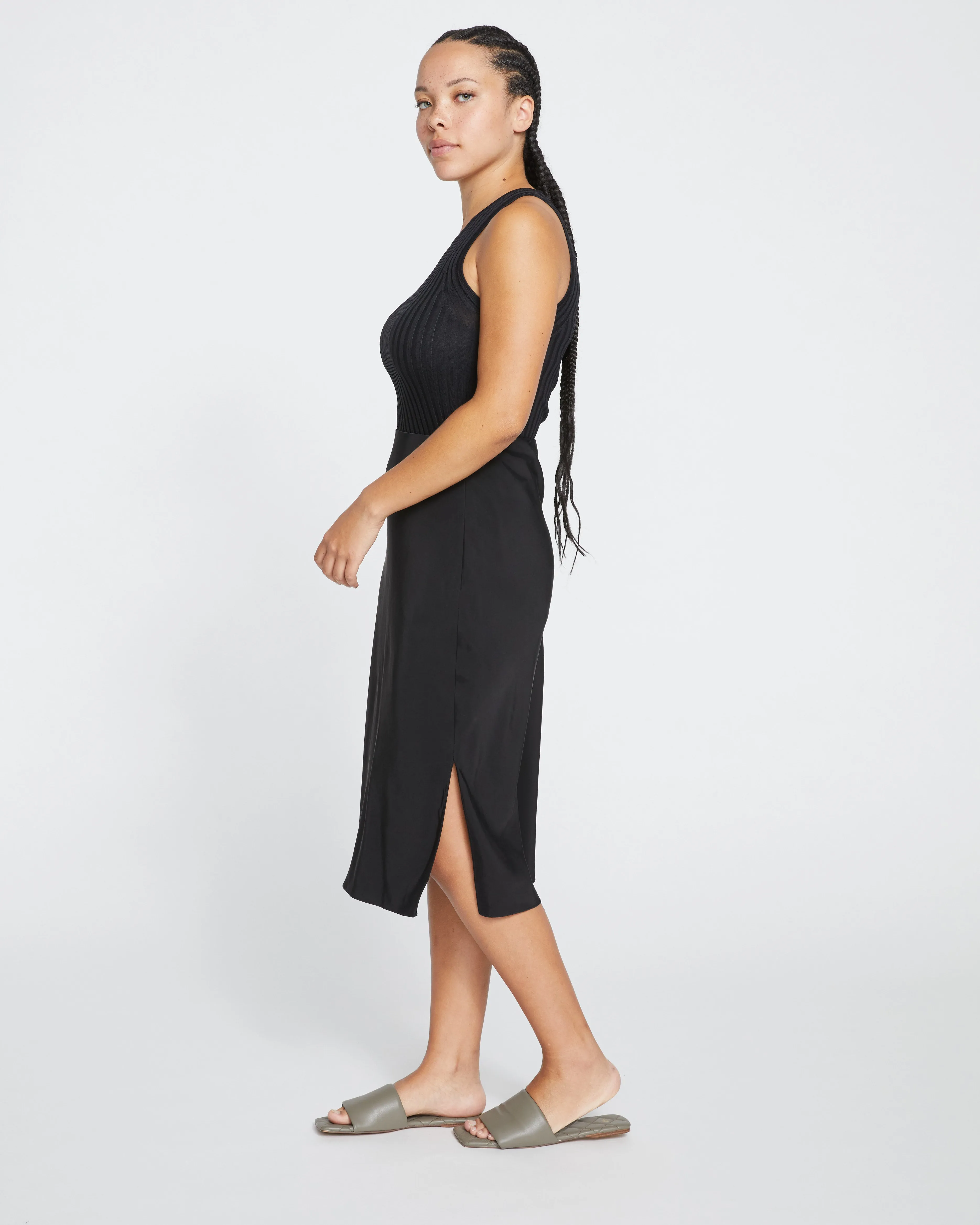 Cooling Stretch Cupro Bias Skirt - Black sold by Universal Standard product image thumbnail 3