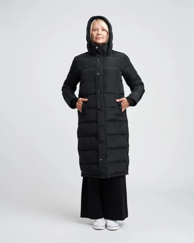 Everest Long Hooded Puffer 2 - Black sold by Universal Standard