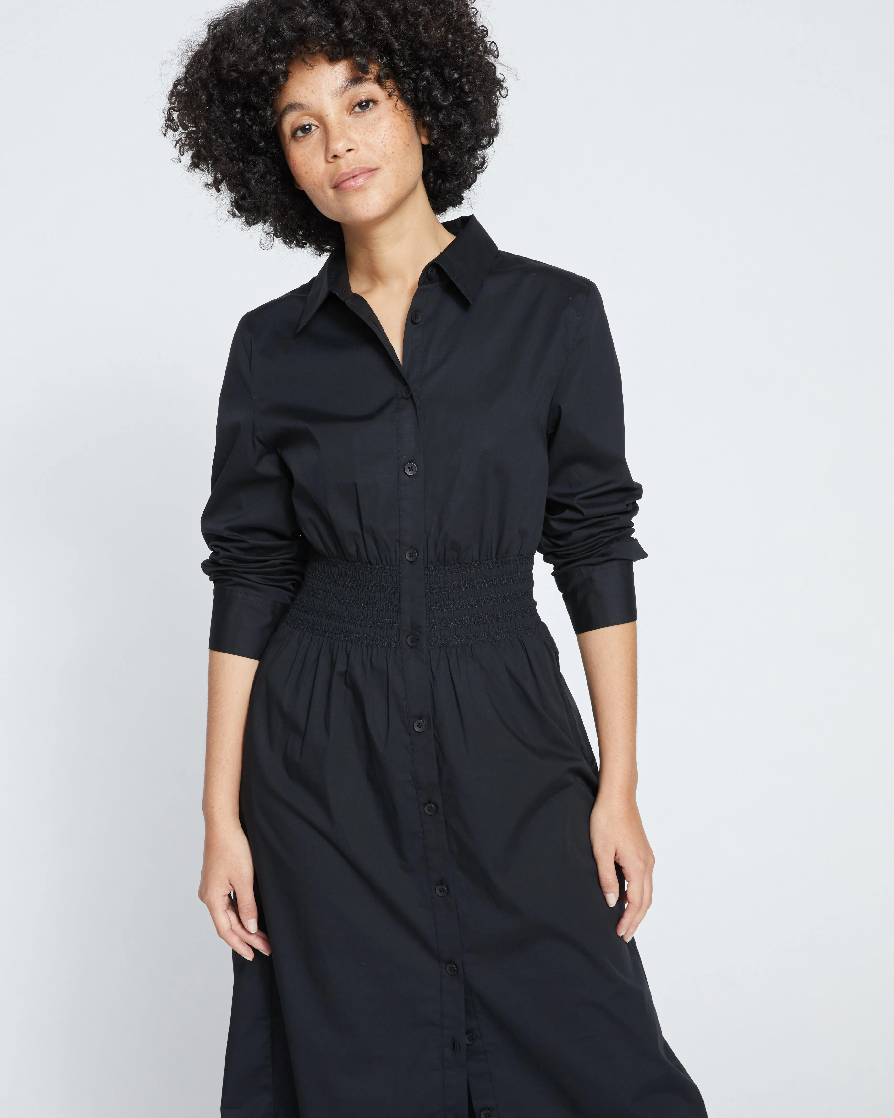 Hamptons Smocked Shirtdress - Black sold by Universal Standard product image thumbnail 2