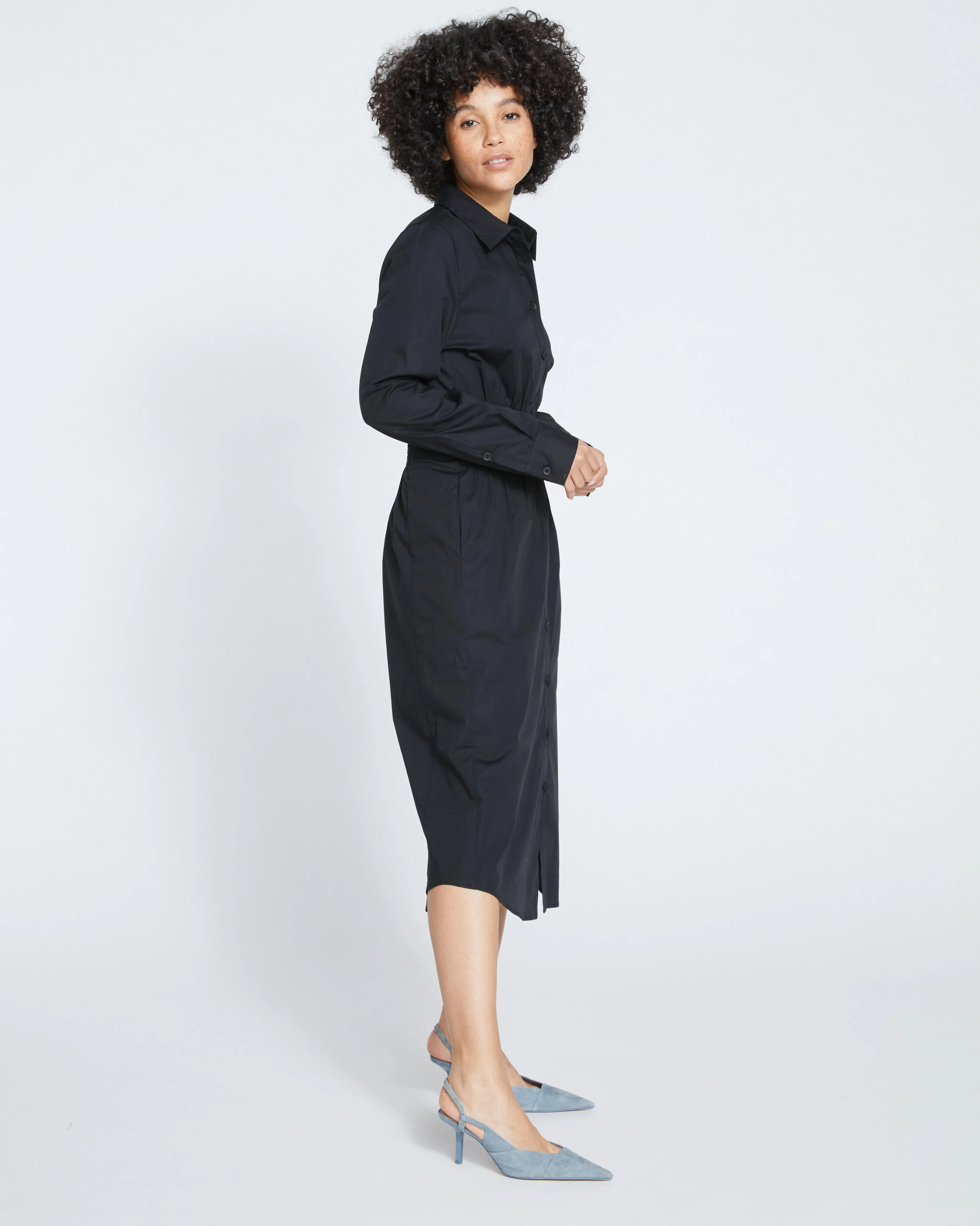 Hamptons Smocked Shirtdress - Black sold by Universal Standard product image thumbnail 3