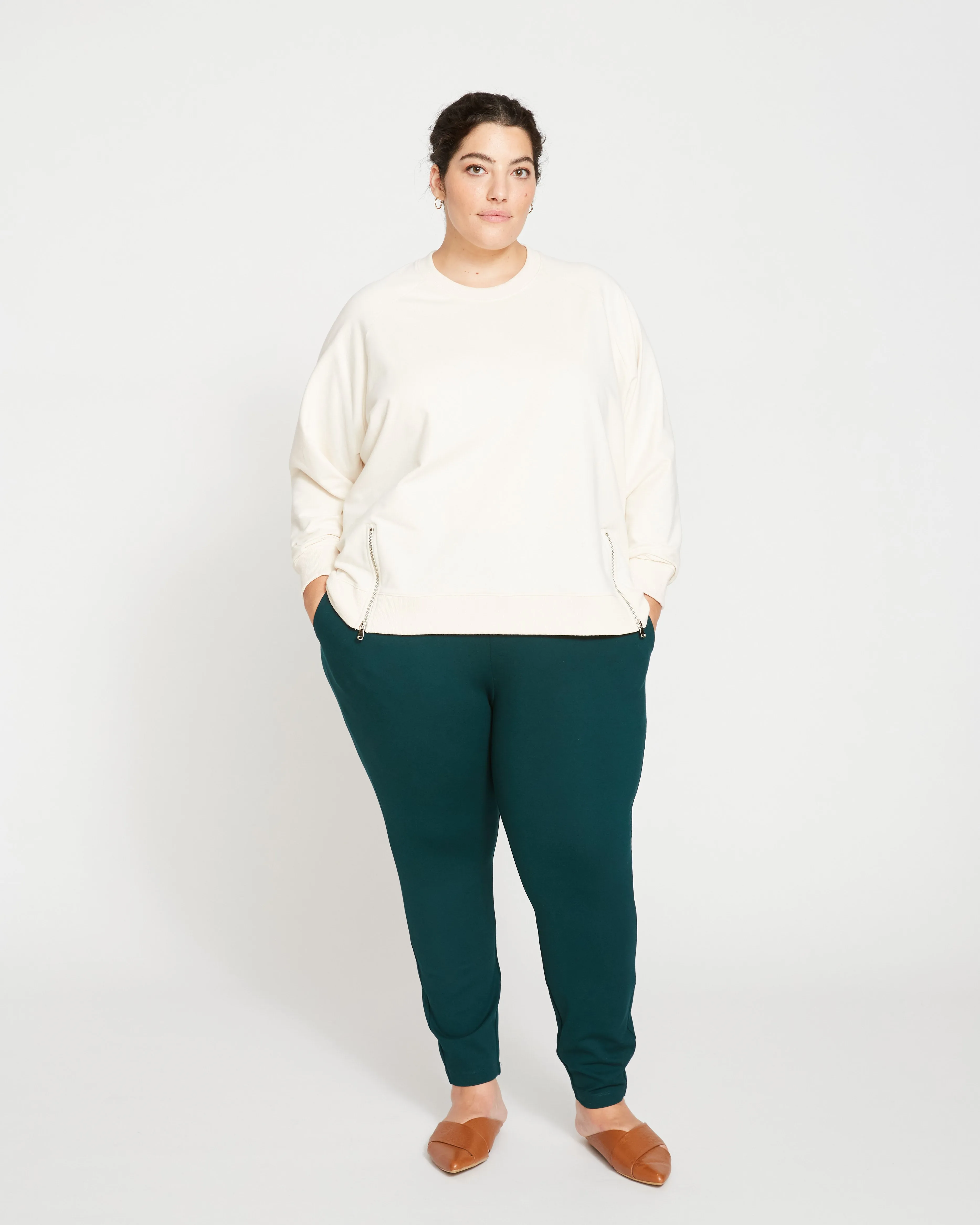 Peachy Terry Side Zip Pullover - Vapor sold by Universal Standard product image thumbnail 2