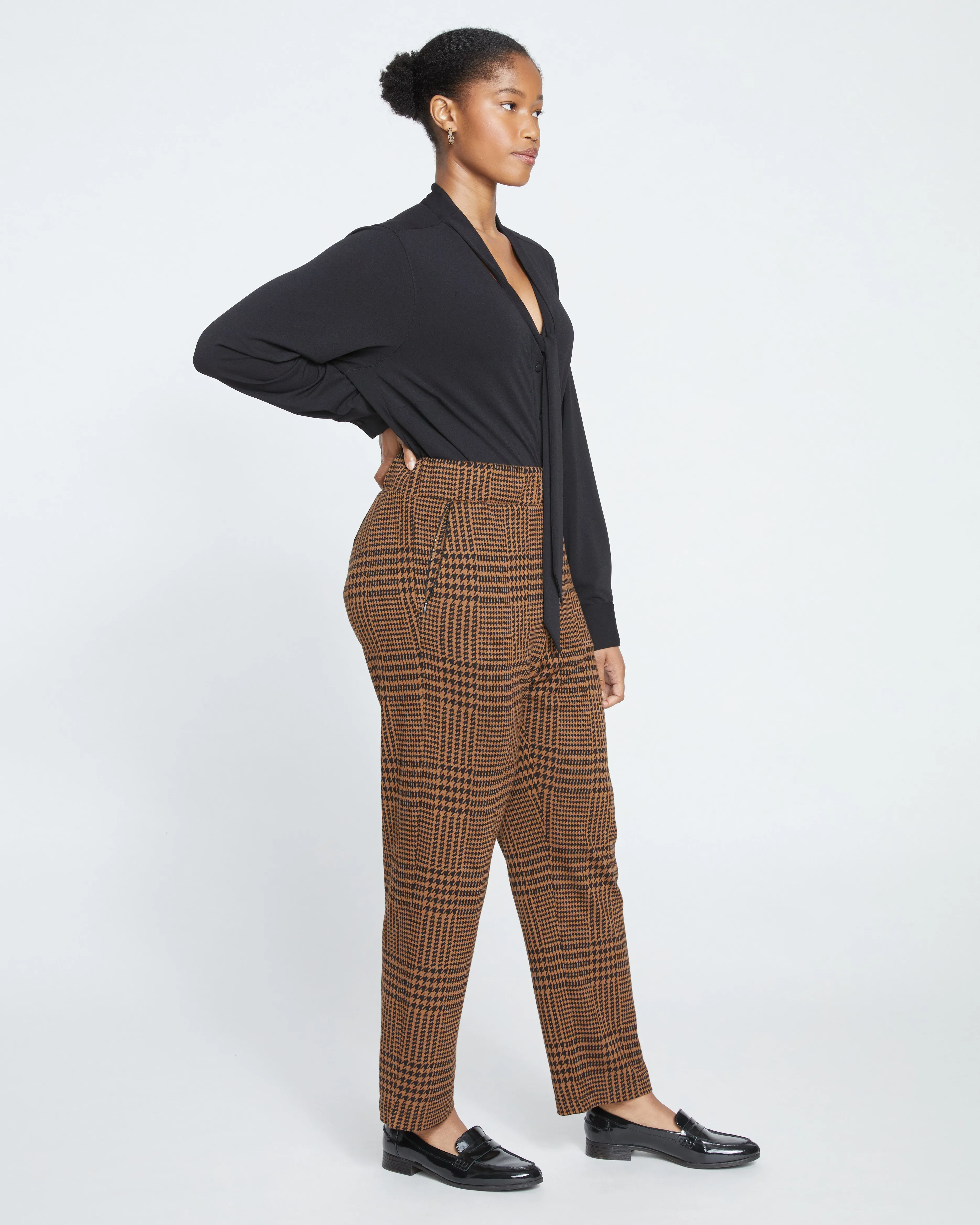 Smart Signature Ponte Pants - Autumn Houndstooth Jacquard sold by Universal Standard product image thumbnail 4