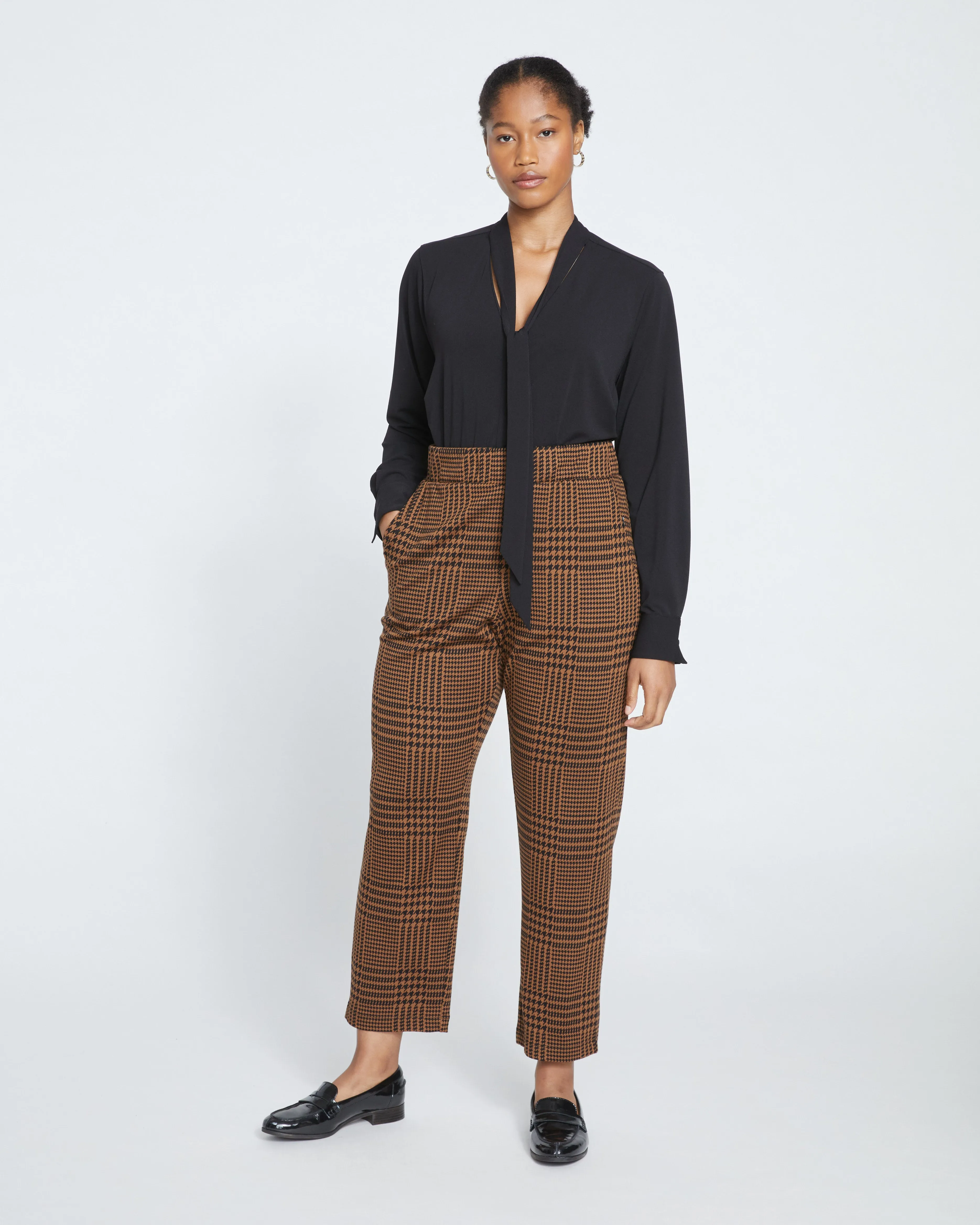 Smart Signature Ponte Pants - Autumn Houndstooth Jacquard sold by Universal Standard
