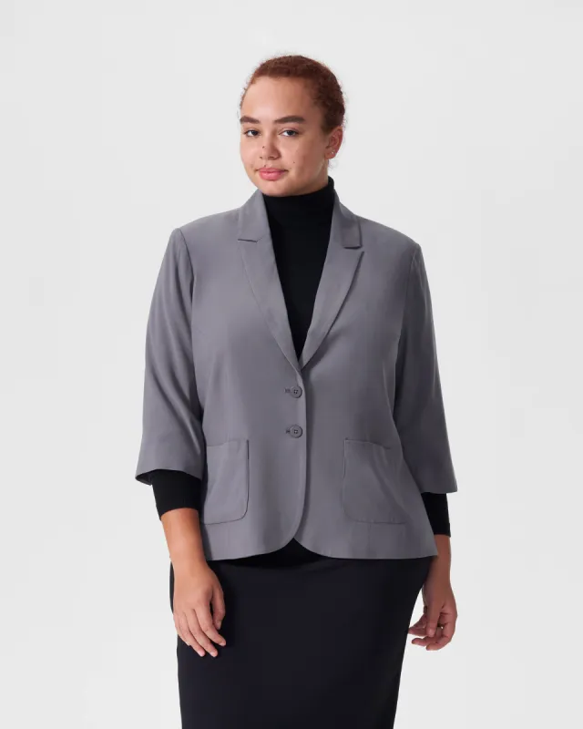 Meg Short Blazer - Slate sold by Universal Standard