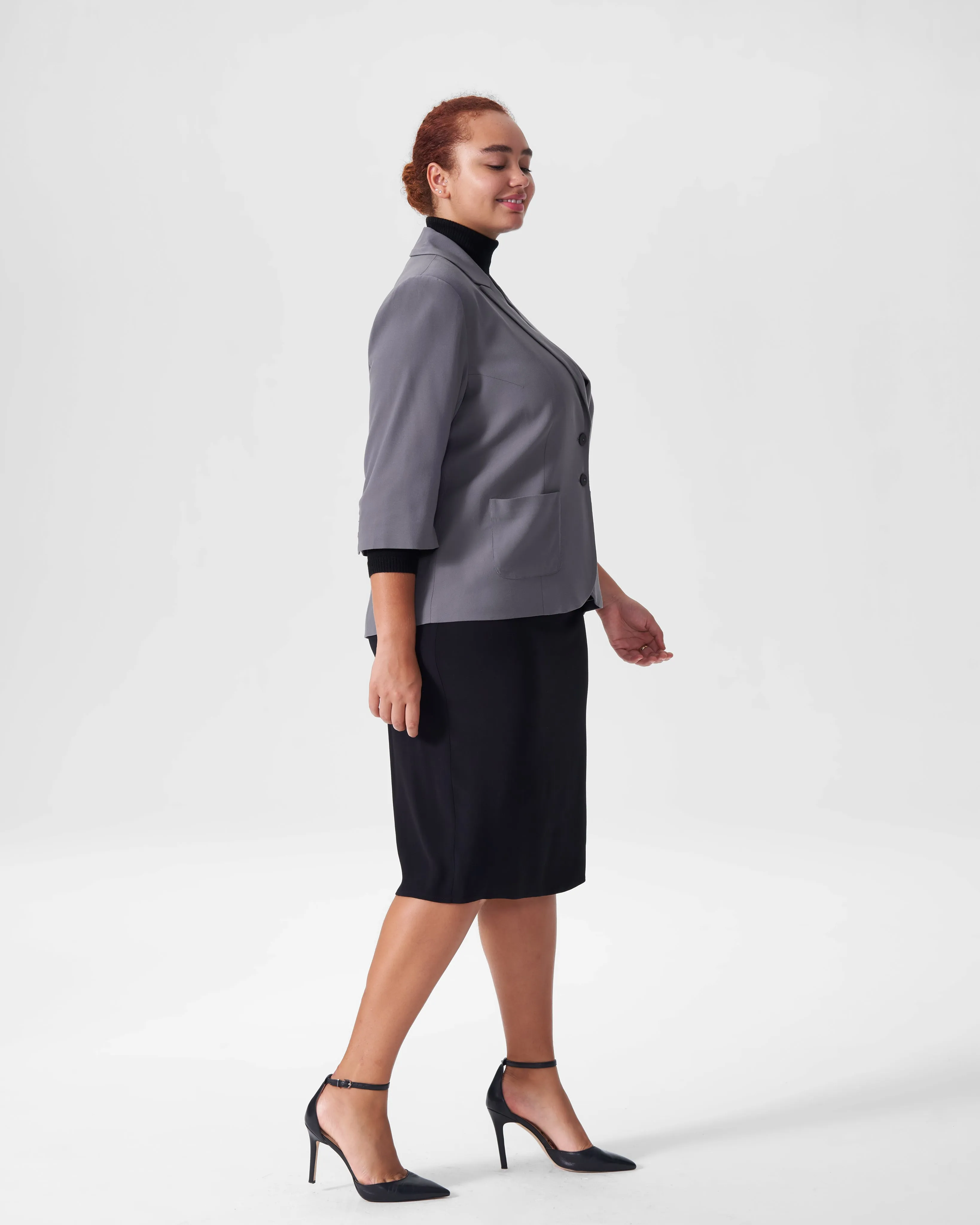 Meg Short Blazer - Slate sold by Universal Standard product image thumbnail 3
