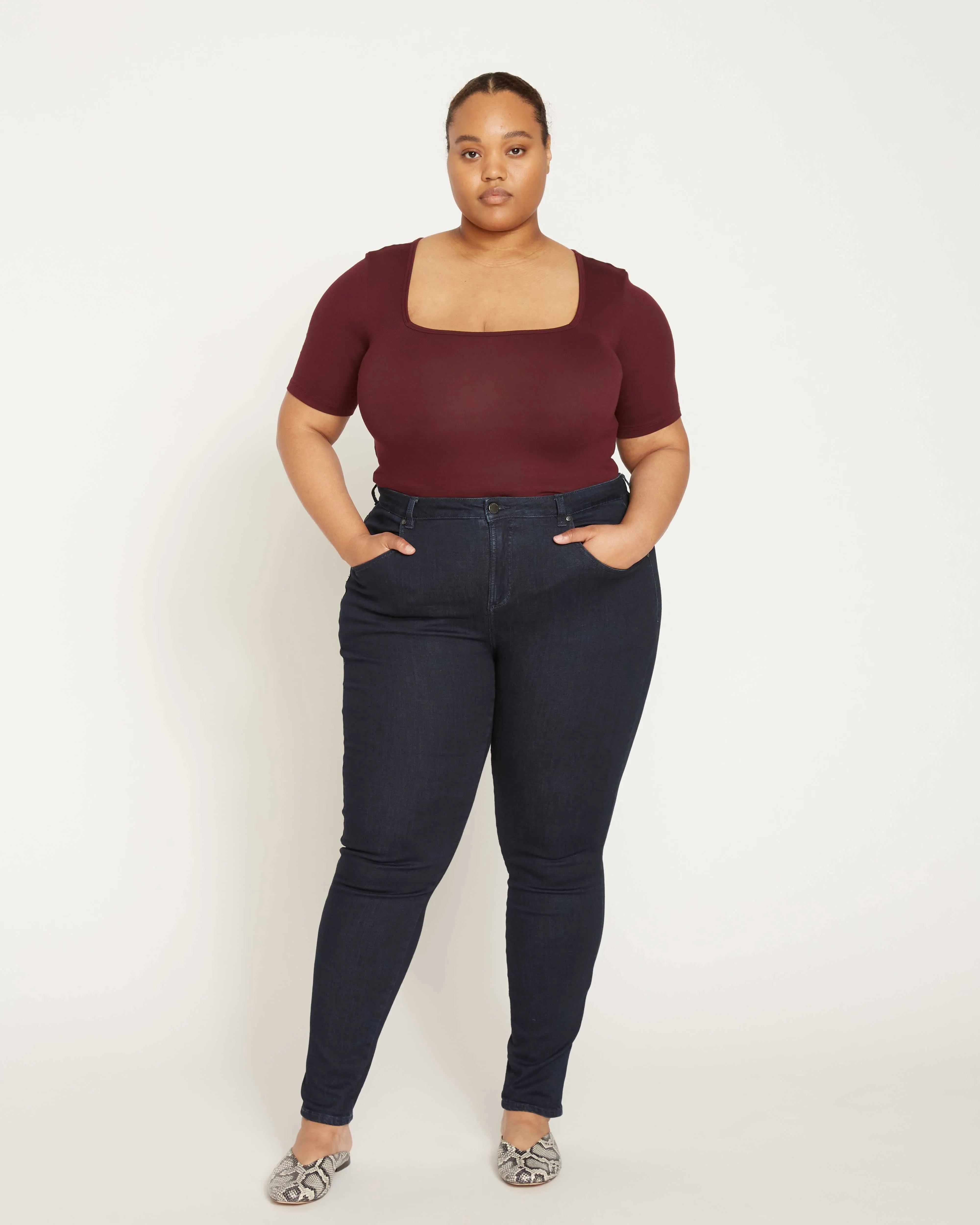 Seine High Rise Skinny Jeans 32 Inch - Dark Indigo sold by Universal Standard product image thumbnail 4