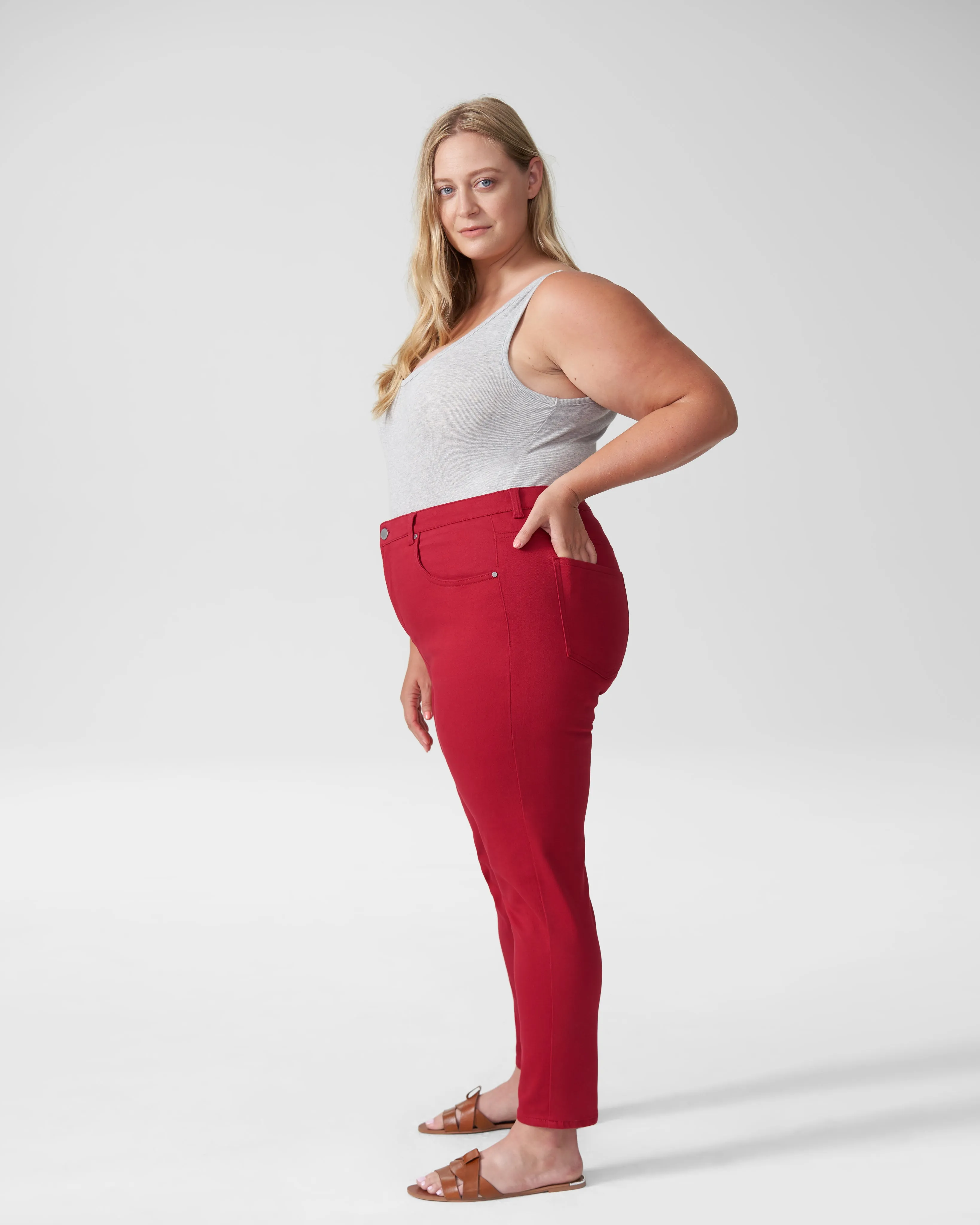 Seine High Rise Skinny Jeans 27 Inch - Red Dahlia sold by Universal Standard product image thumbnail 3