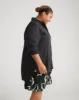 Cooling Stretch Cupro Artist Shirt - Black sold by Universal Standard