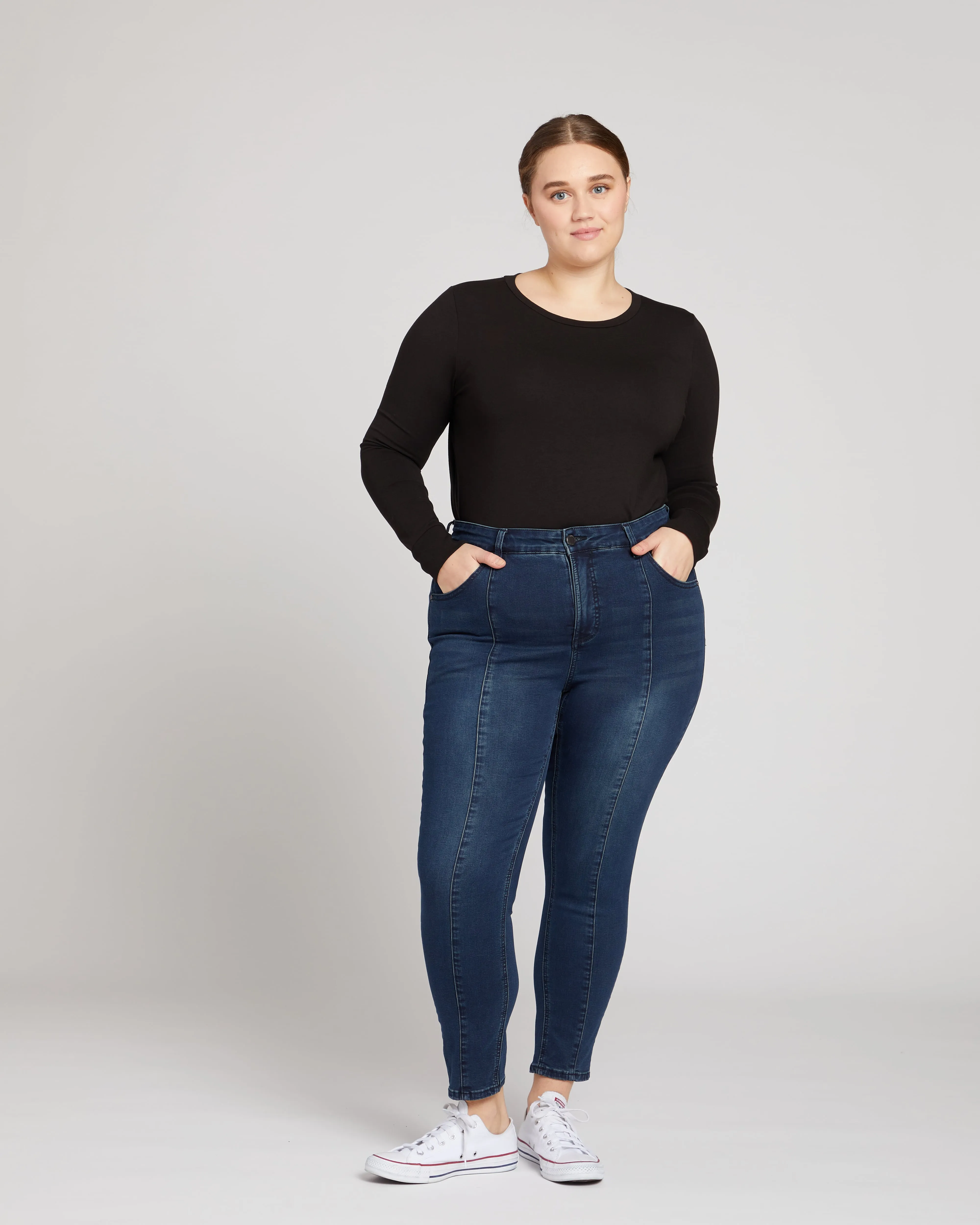 Debbie High Rise Seam Skinny Jeans - Indigo Ink sold by Universal Standard product image thumbnail 4