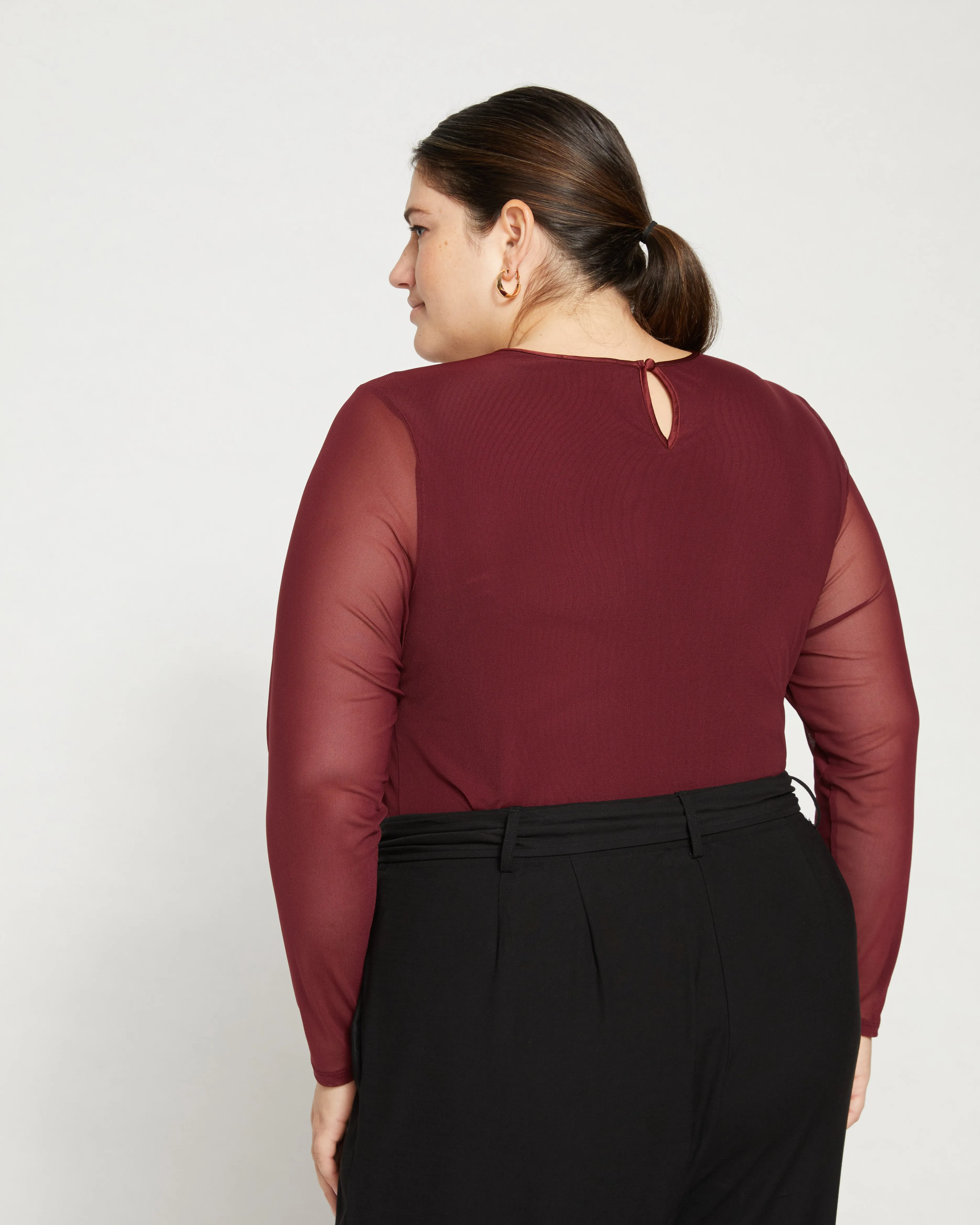 Tinsel Jersey-Lined Fine Mesh Top - Rioja sold by Universal Standard product image thumbnail 4