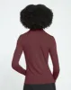 Aalto Liquid Jersey Polo Top - Black Cherry sold by Universal Standard