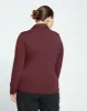 Aalto Liquid Jersey Polo Top - Black Cherry sold by Universal Standard