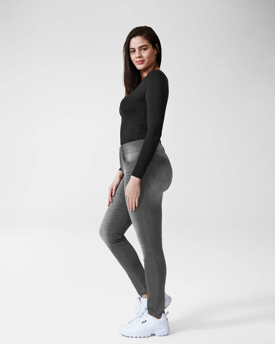 Logan High Rise 5 Pocket Vintage Jeans - Distressed Grey sold by Universal Standard product image thumbnail 5