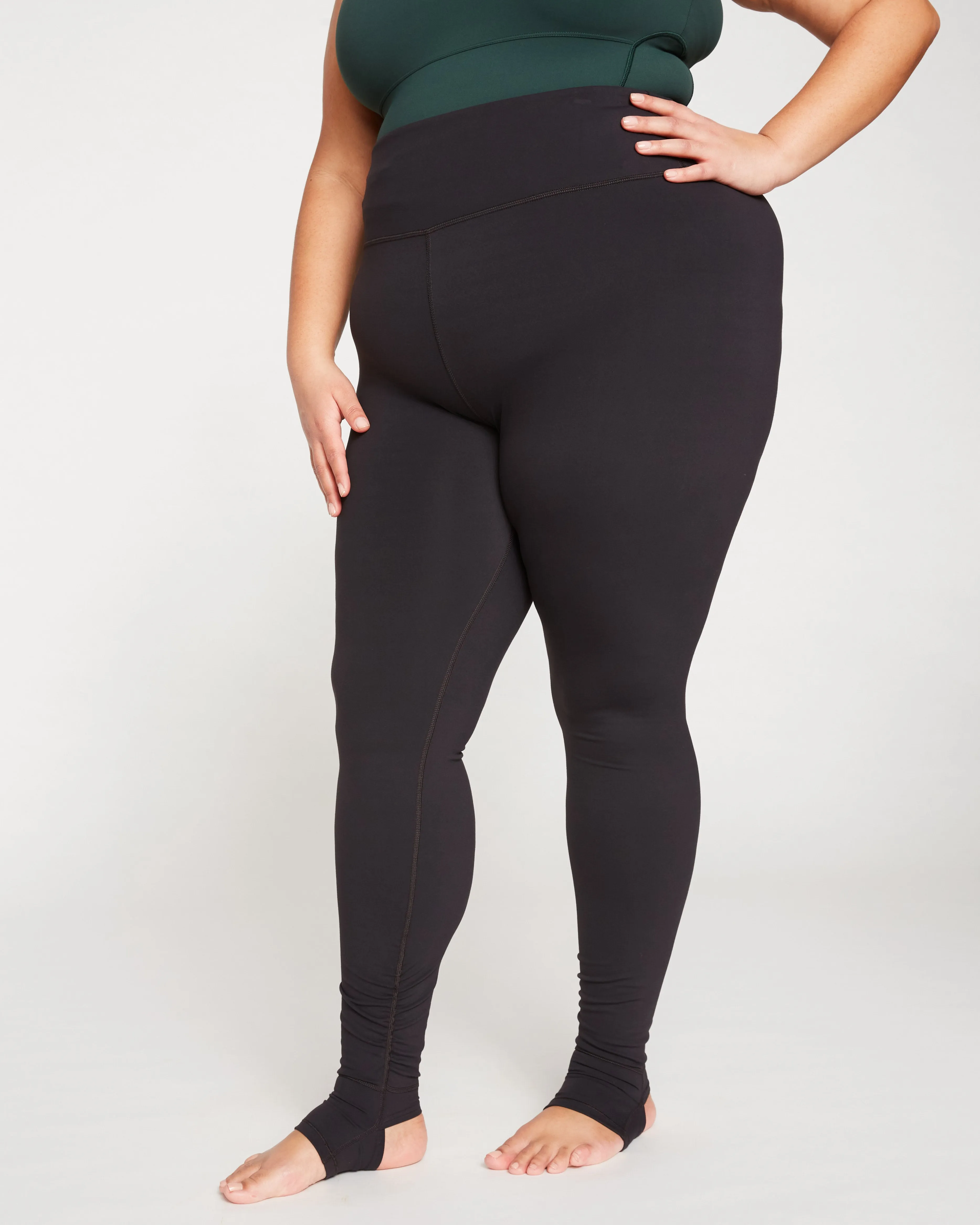 Next-to-Naked Stirrup Legging - Black sold by Universal Standard