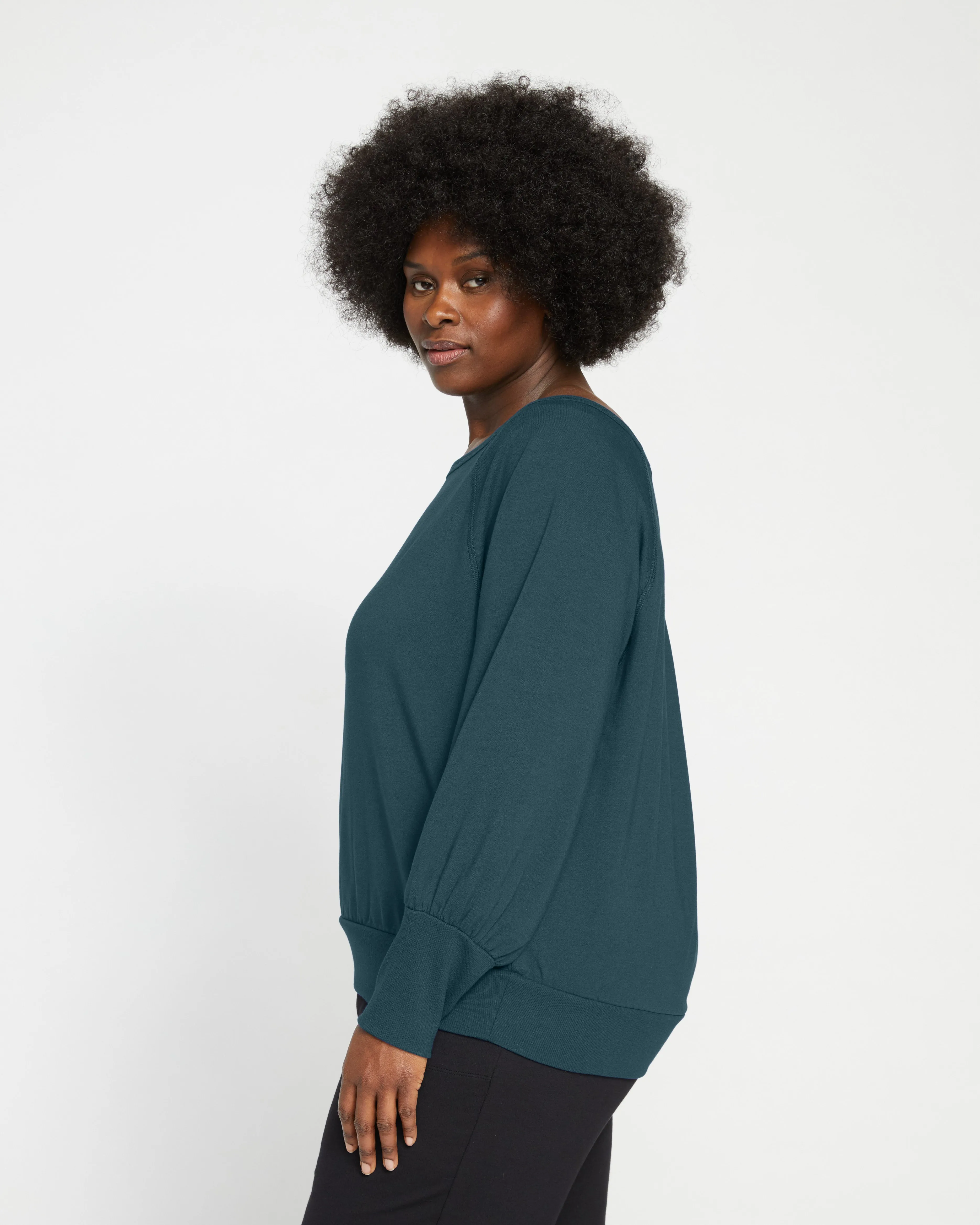 Super Soft Terry Scoop Sweatshirt - Deep Sea sold by Universal Standard product image thumbnail 2