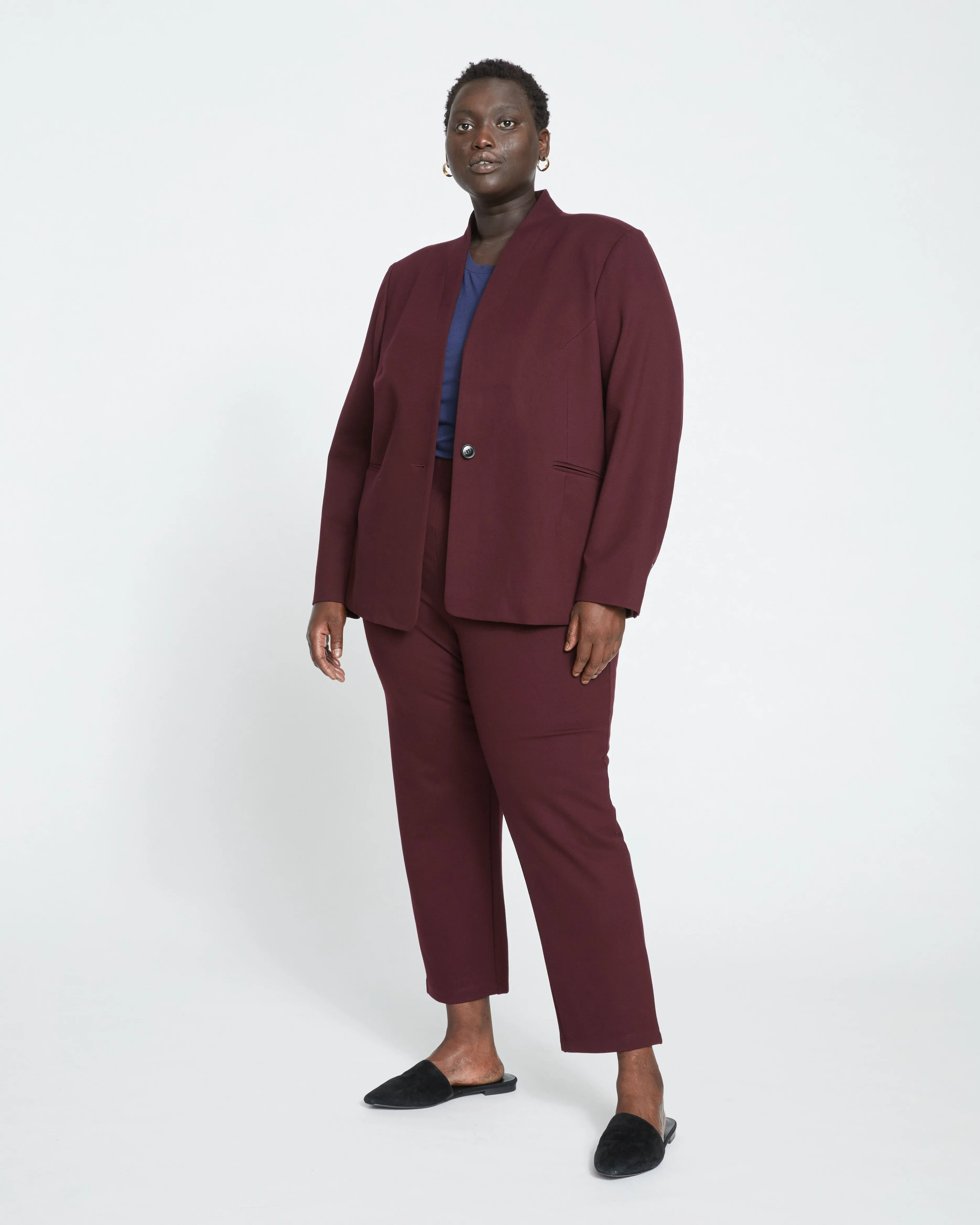 Smart Signature Ponte Pants - Black Cherry sold by Universal Standard