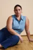 Perfect Tencel Chambray Sleeveless Shirt - Morning Blue sold by Universal Standard