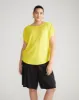 Helena Divine Jersey Gathered Tee - Yellow sold by Universal Standard