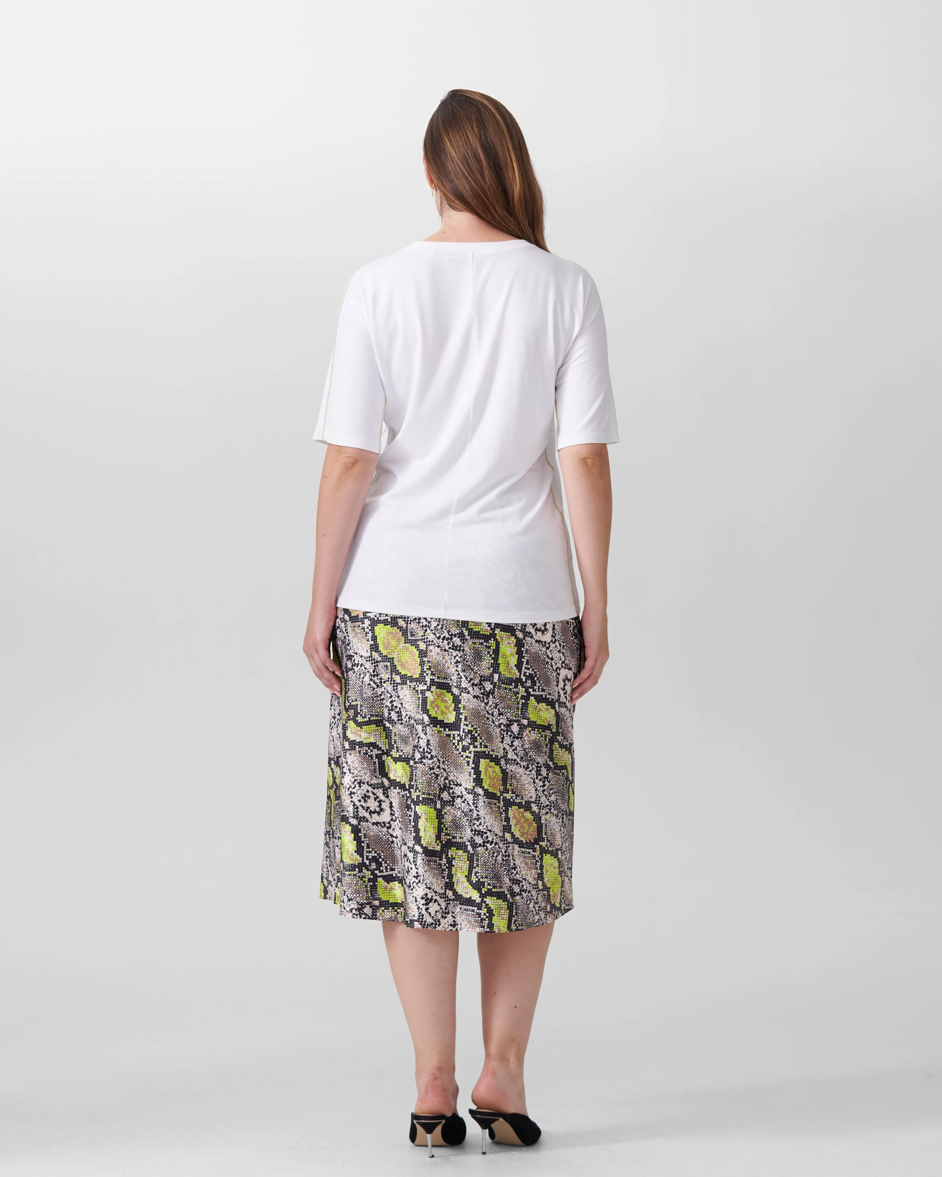 Venencia Short Sleeve Contrast Stitch Top - White sold by Universal Standard product image thumbnail 4