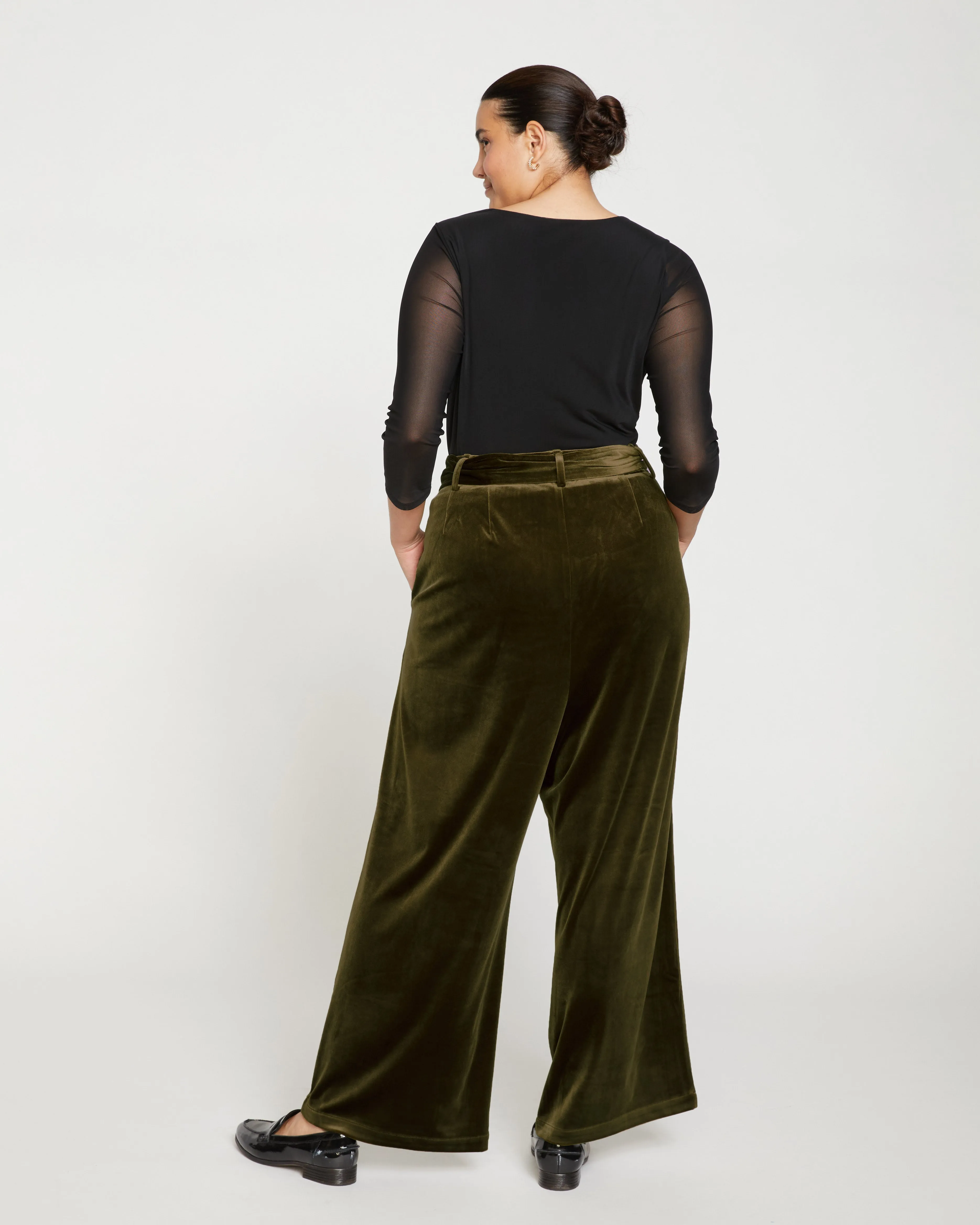 Luxe Belted Velvet Pant - Golden Velvet sold by Universal Standard product image thumbnail 4