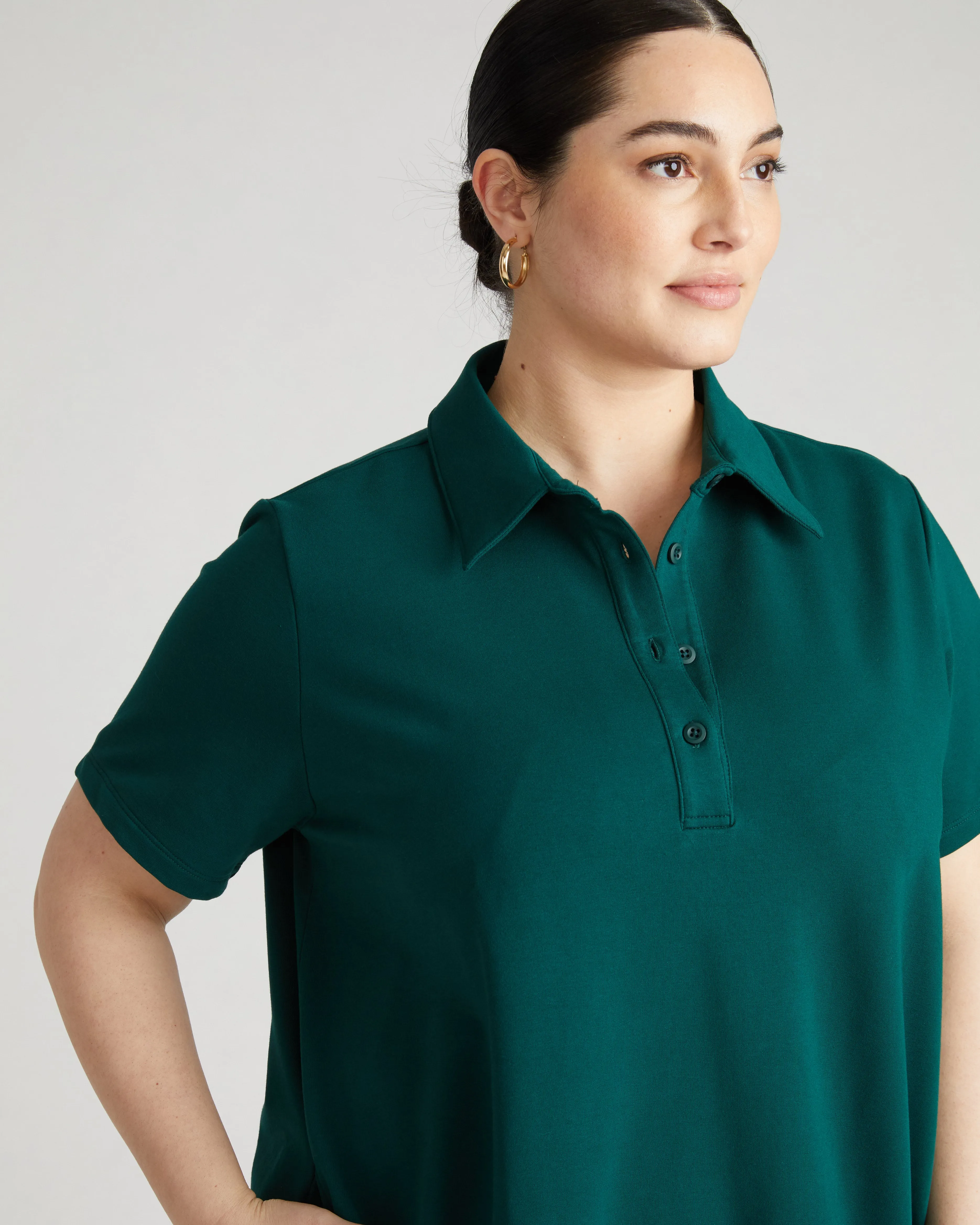 Varsity French Terry Polo Dress - Botanic sold by Universal Standard product image thumbnail 2