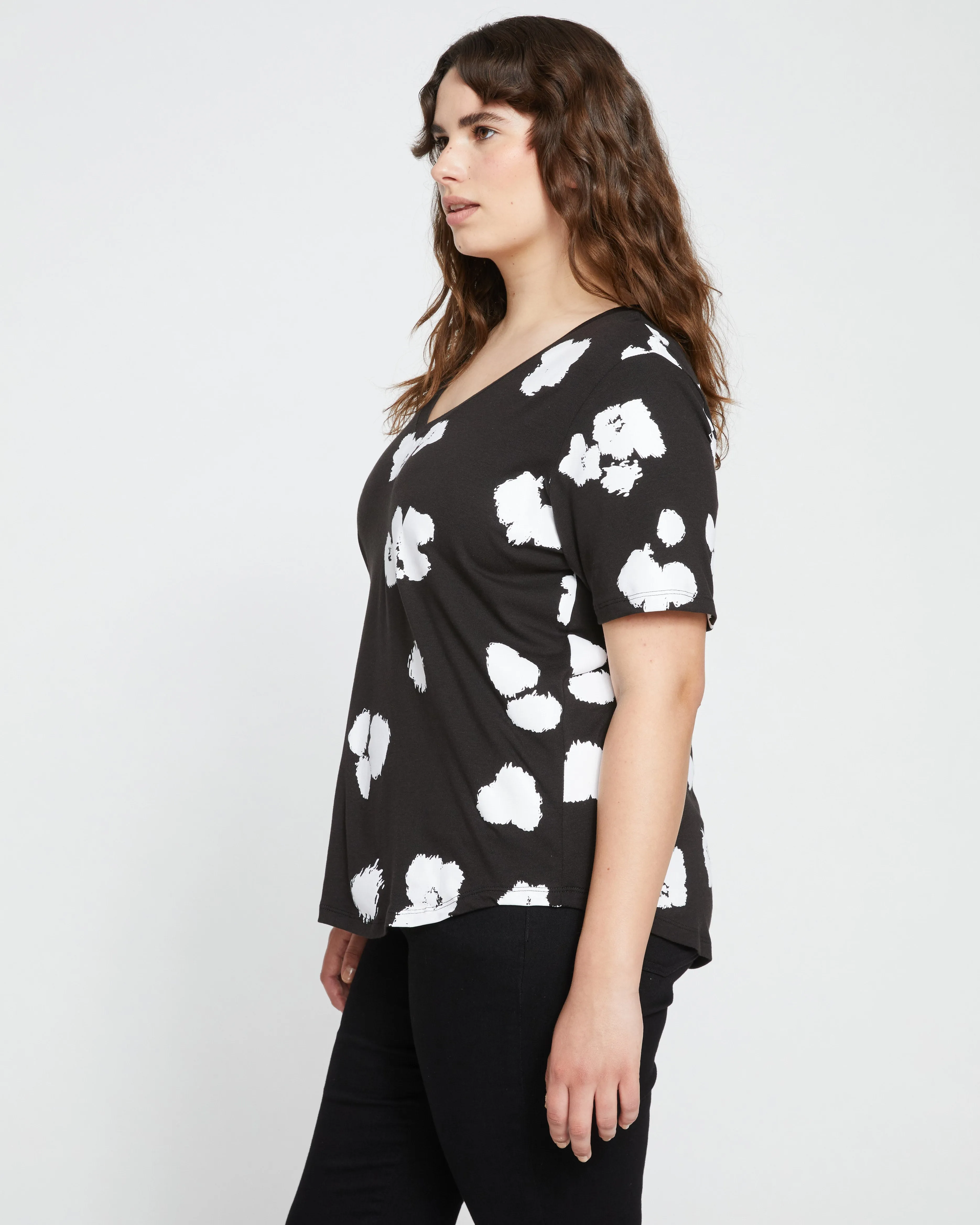 V Rex - Black with Painted Flowers sold by Universal Standard product image thumbnail 3