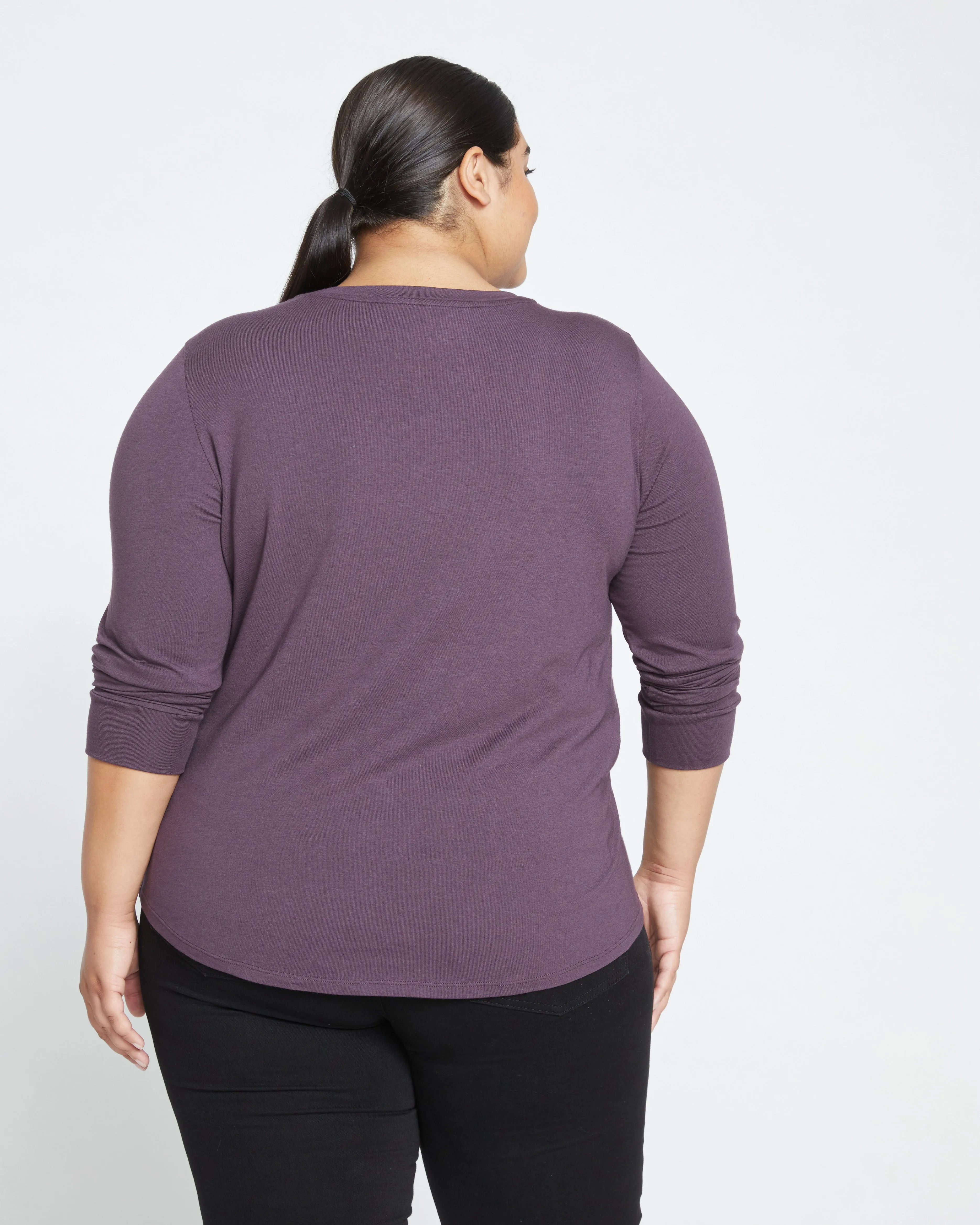 Long Sleeve Tee Rex - Faded Plum sold by Universal Standard product image thumbnail 4