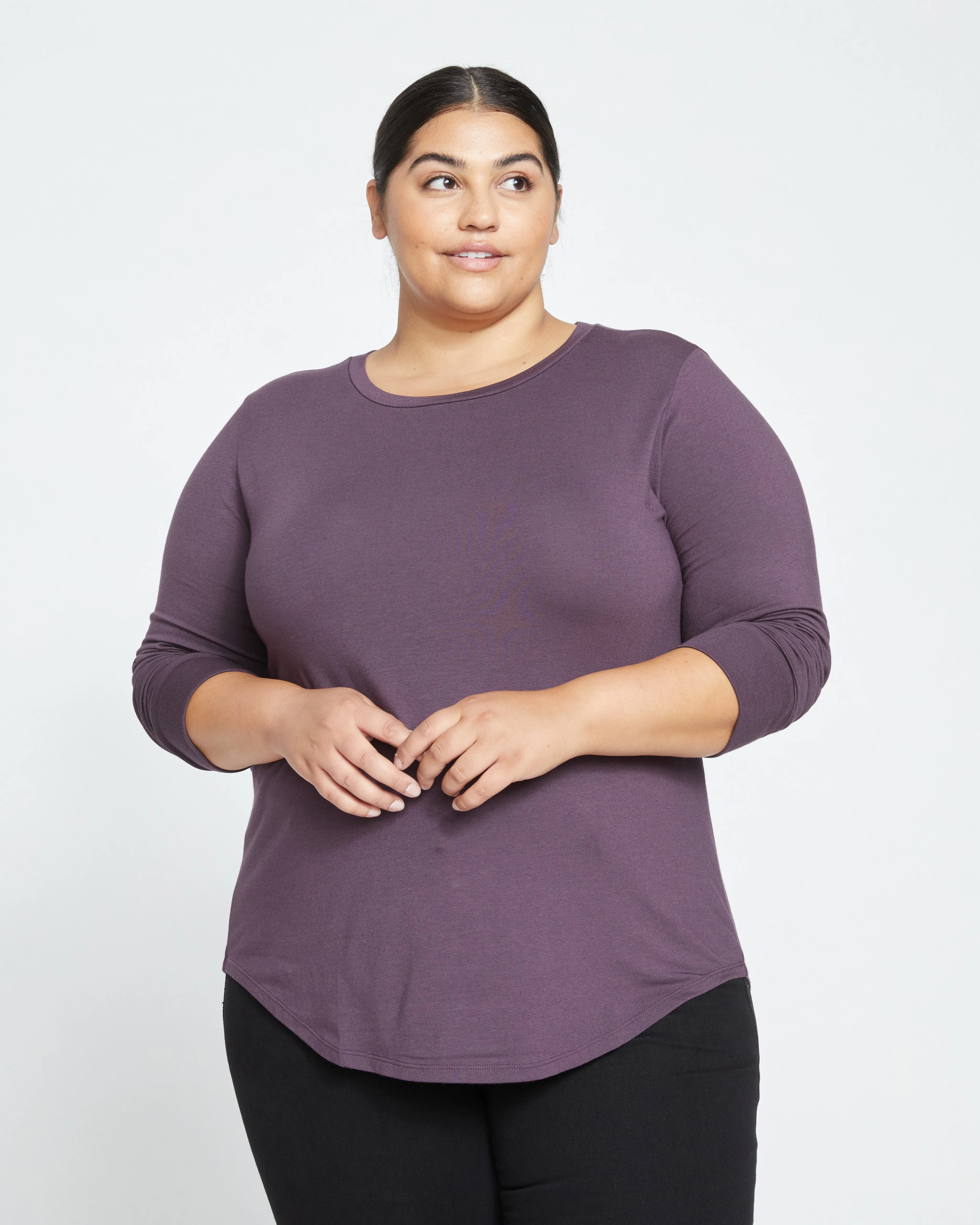 Long Sleeve Tee Rex - Faded Plum sold by Universal Standard product image thumbnail 2