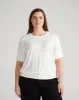 Aimee Liquid Jersey Rib Hem Tee - White sold by Universal Standard