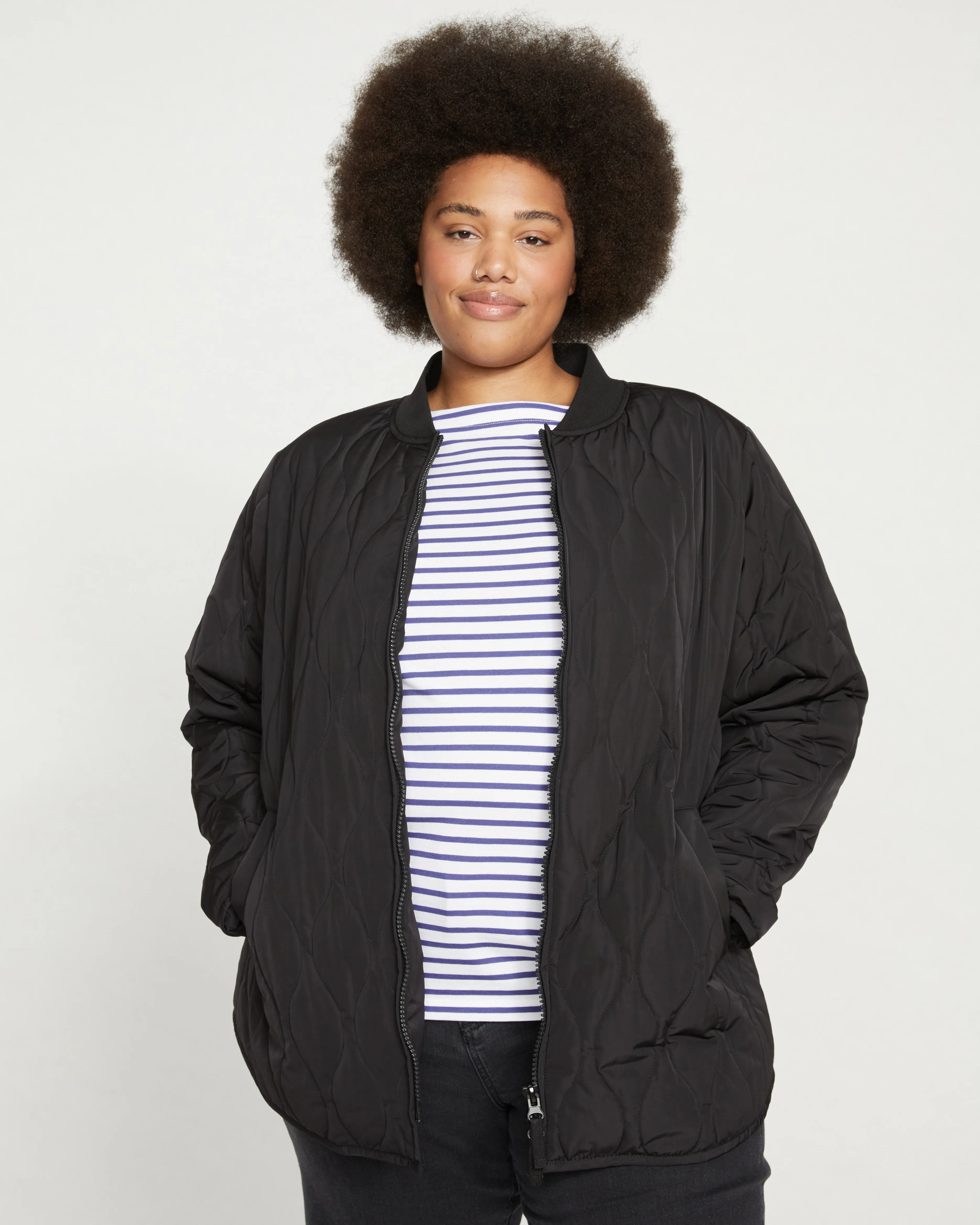 Hudson Quilted Coat - Black sold by Universal Standard product image thumbnail 5