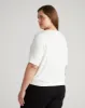 Aimee Liquid Jersey Rib Hem Tee - White sold by Universal Standard