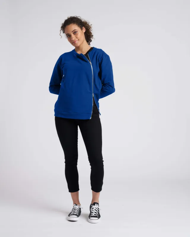 Classic Light Terry Meridian Zip Pullover - Lapis sold by Universal Standard