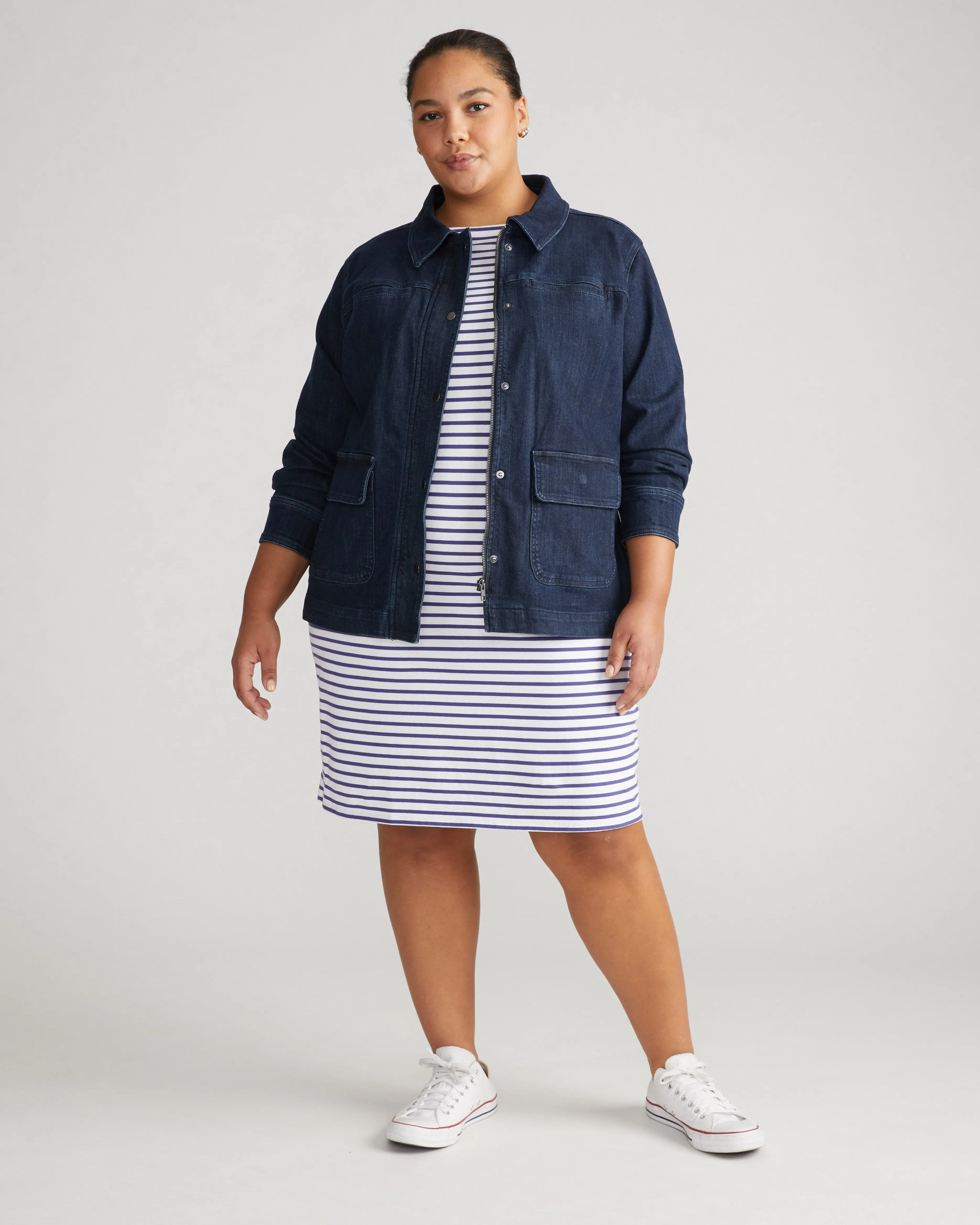 Denim Utility Jacket - Dark Indigo sold by Universal Standard product image thumbnail 2