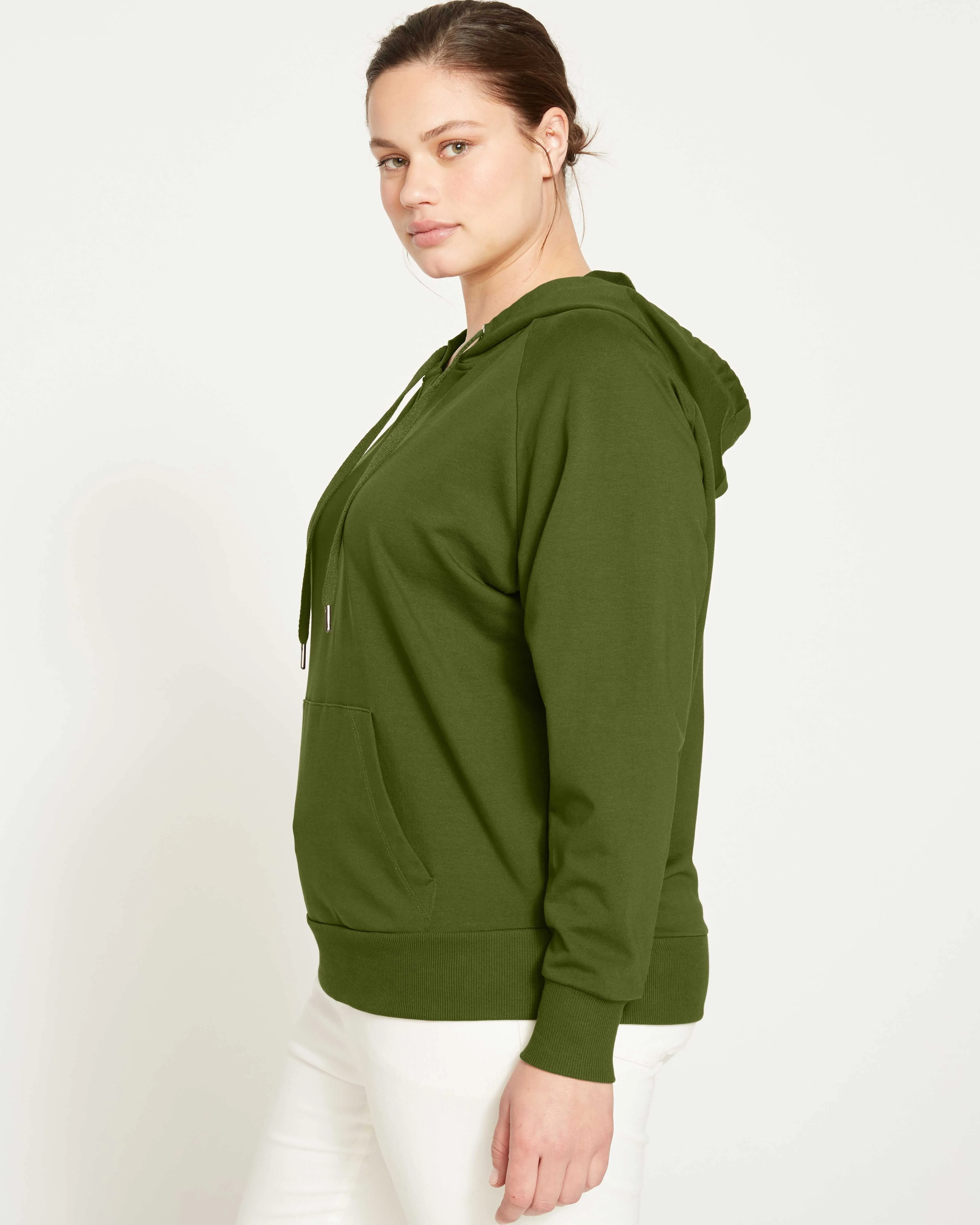 V-Neck Hoodie - Deep Moss sold by Universal Standard product image thumbnail 2