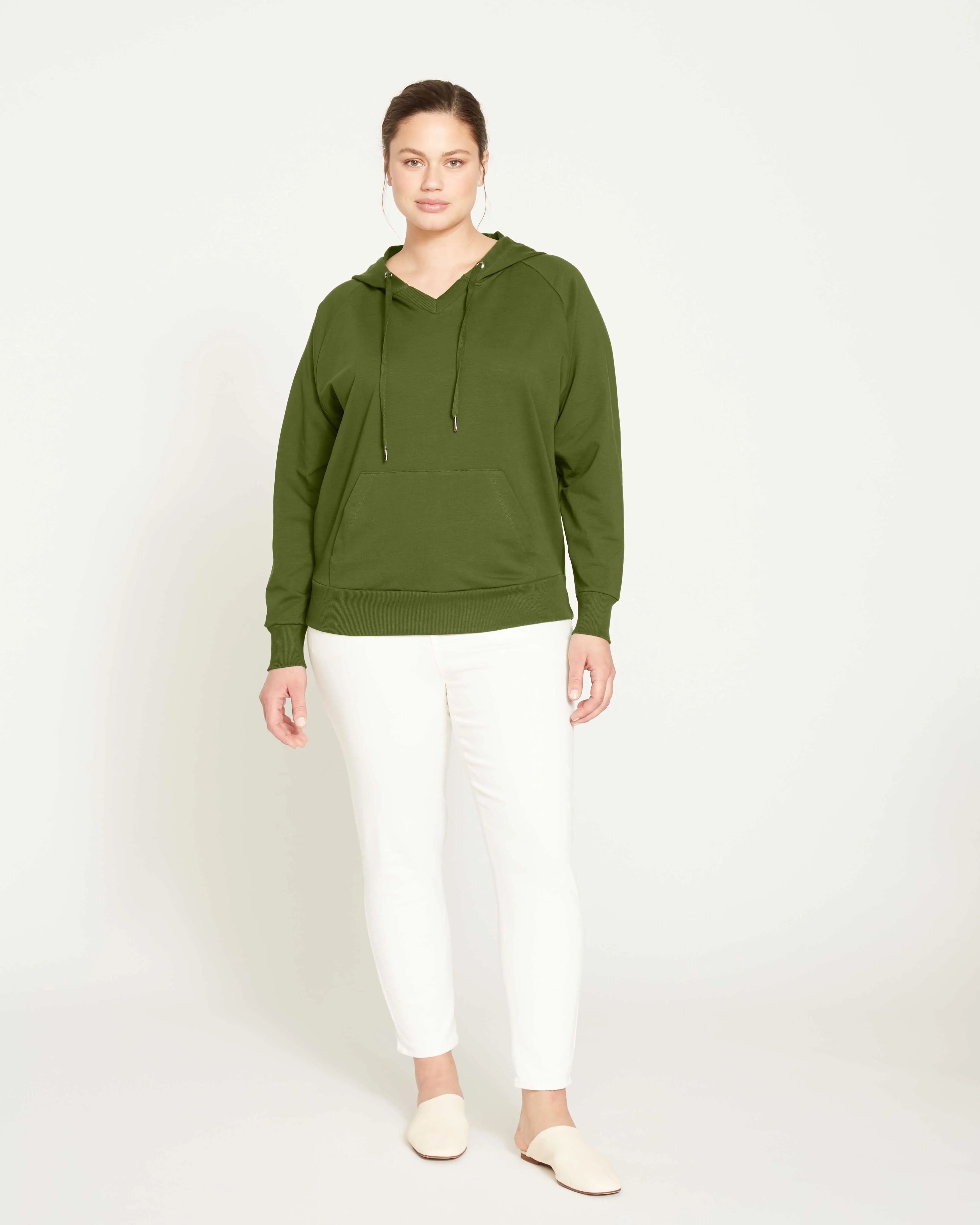 V-Neck Hoodie - Deep Moss sold by Universal Standard product image thumbnail 4