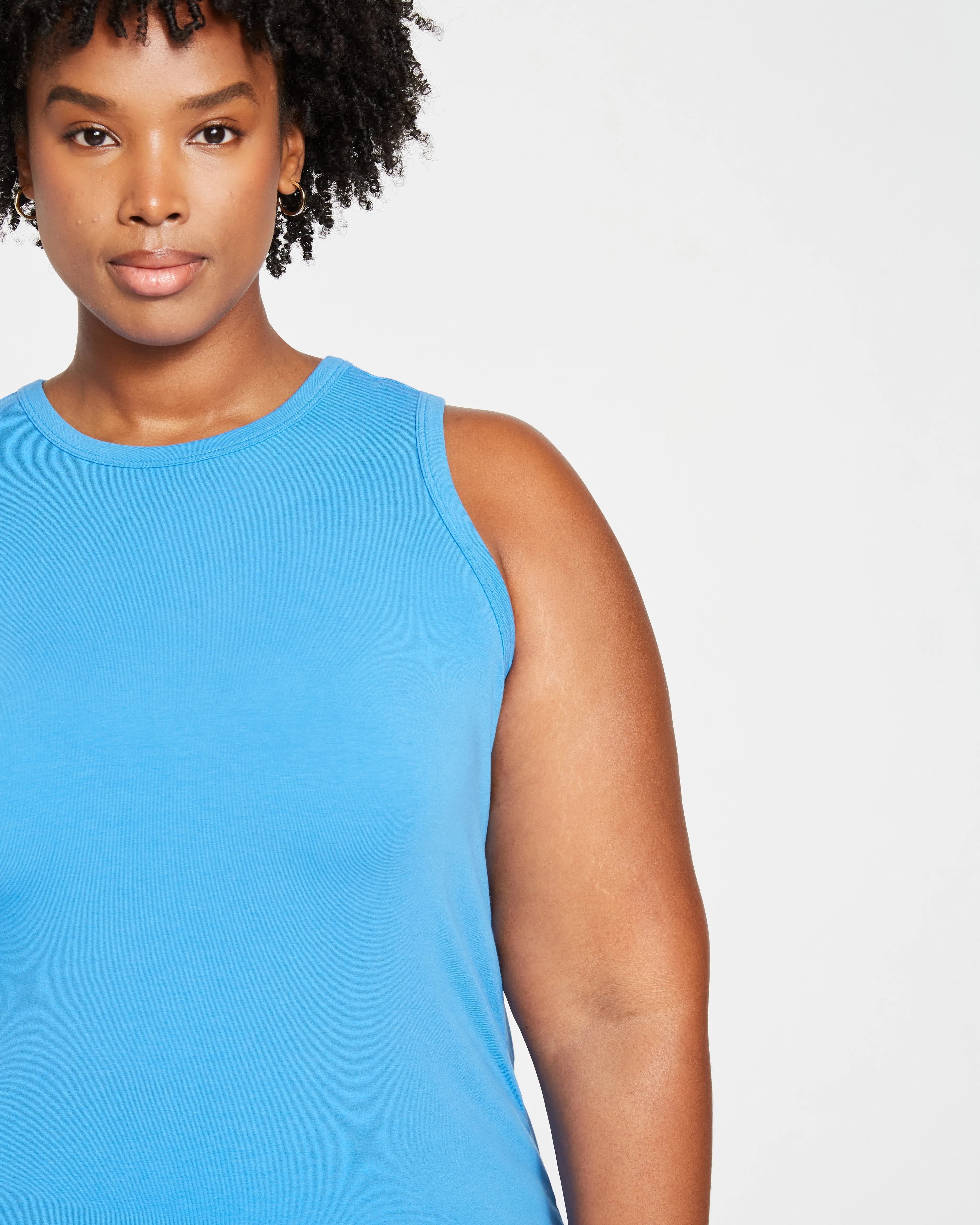 Cai High Neck Tank - Cobalt sold by Universal Standard