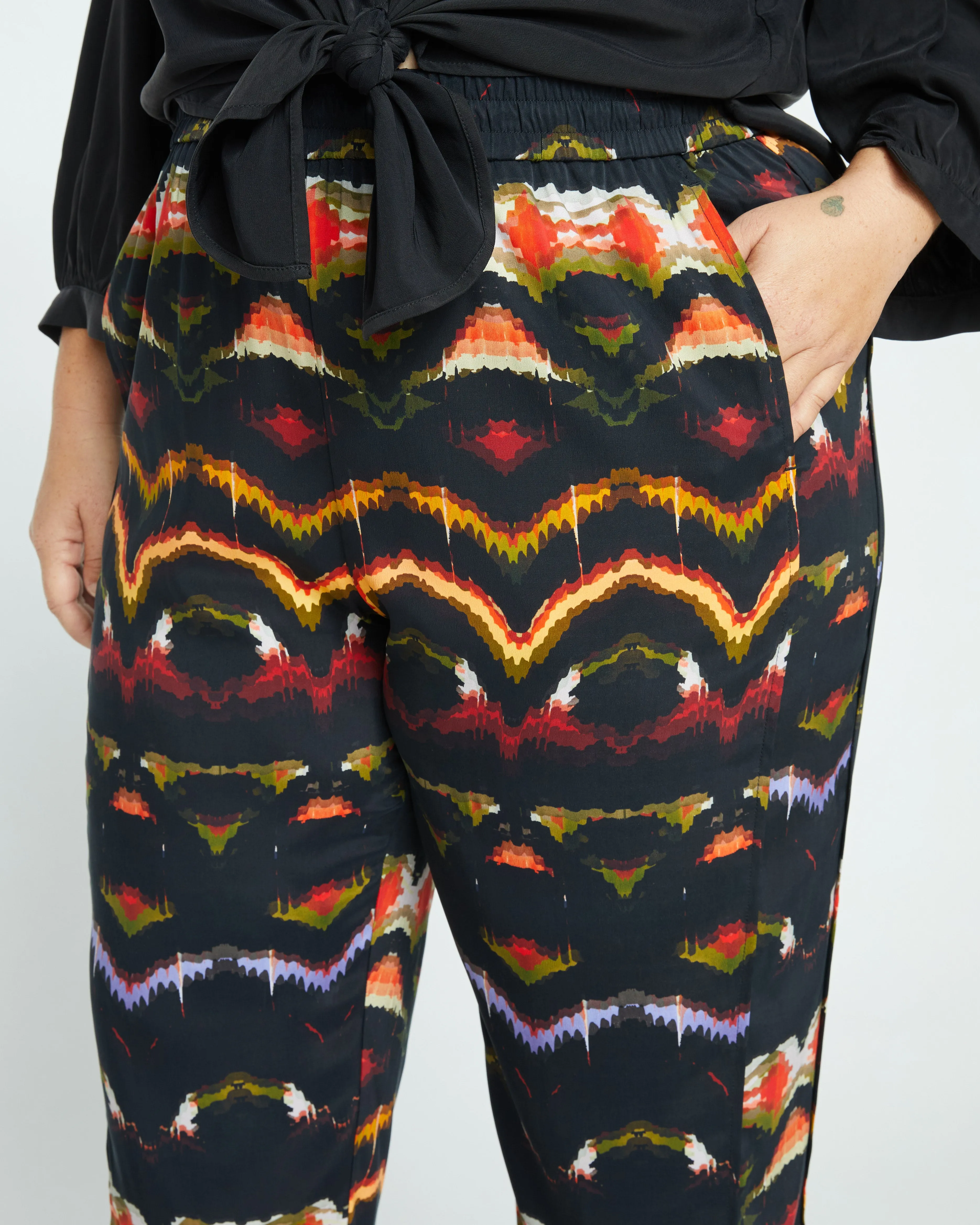 Cooling Stretch Cupro Pants - Midnight Ikat sold by Universal Standard product image thumbnail 2
