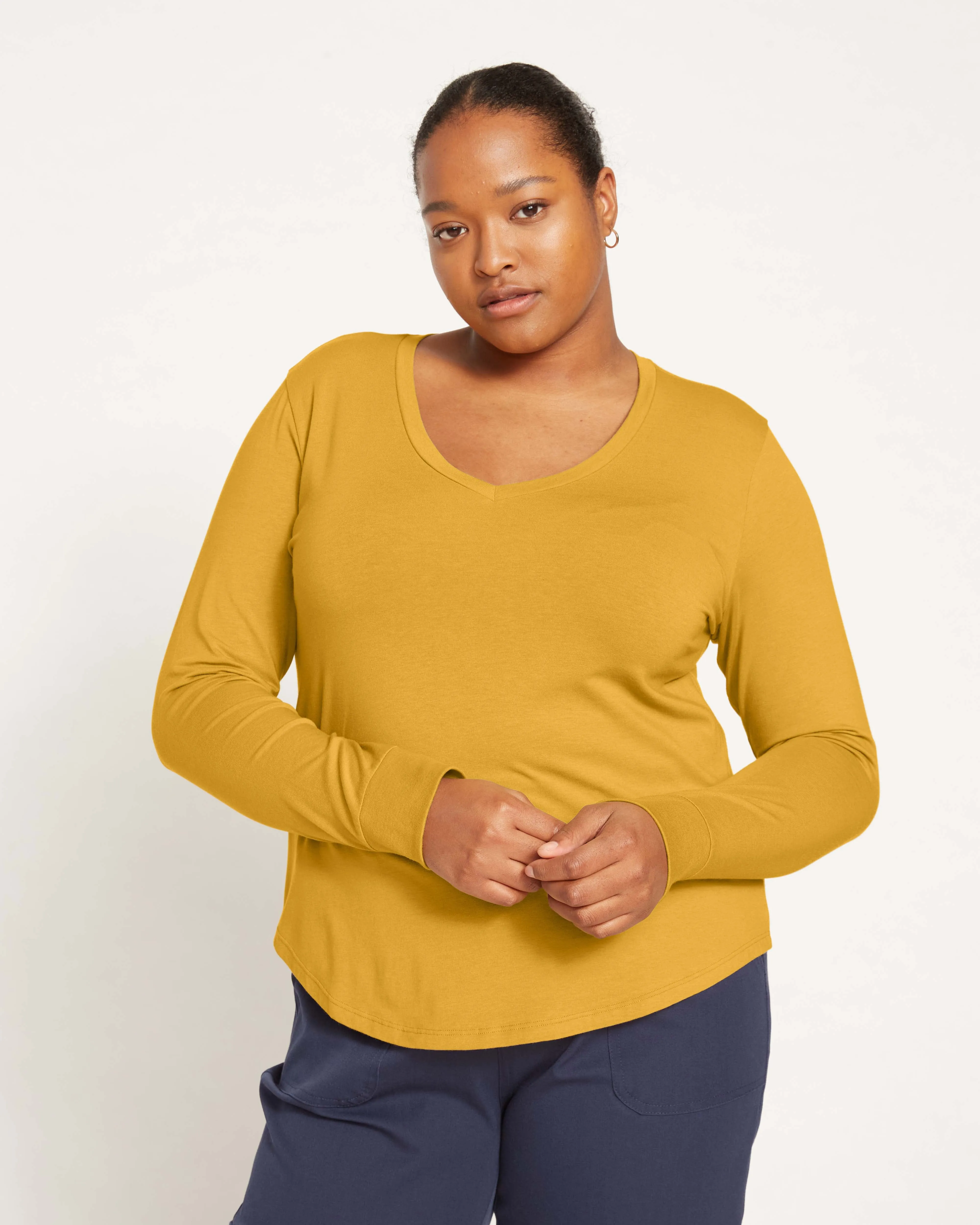 Long Sleeve V Rex - Mustard sold by Universal Standard product image thumbnail 5