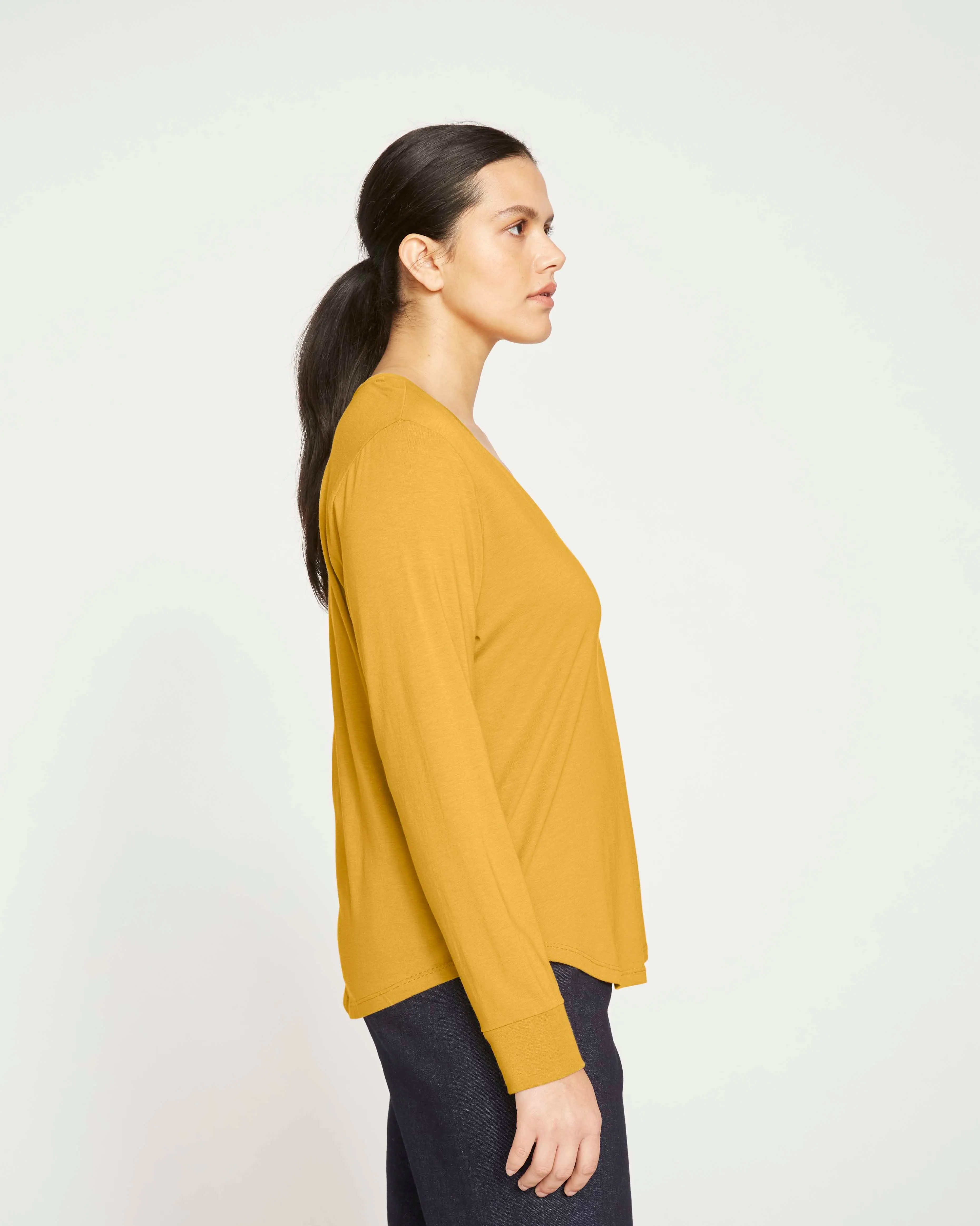 Long Sleeve V Rex - Mustard sold by Universal Standard product image thumbnail 3