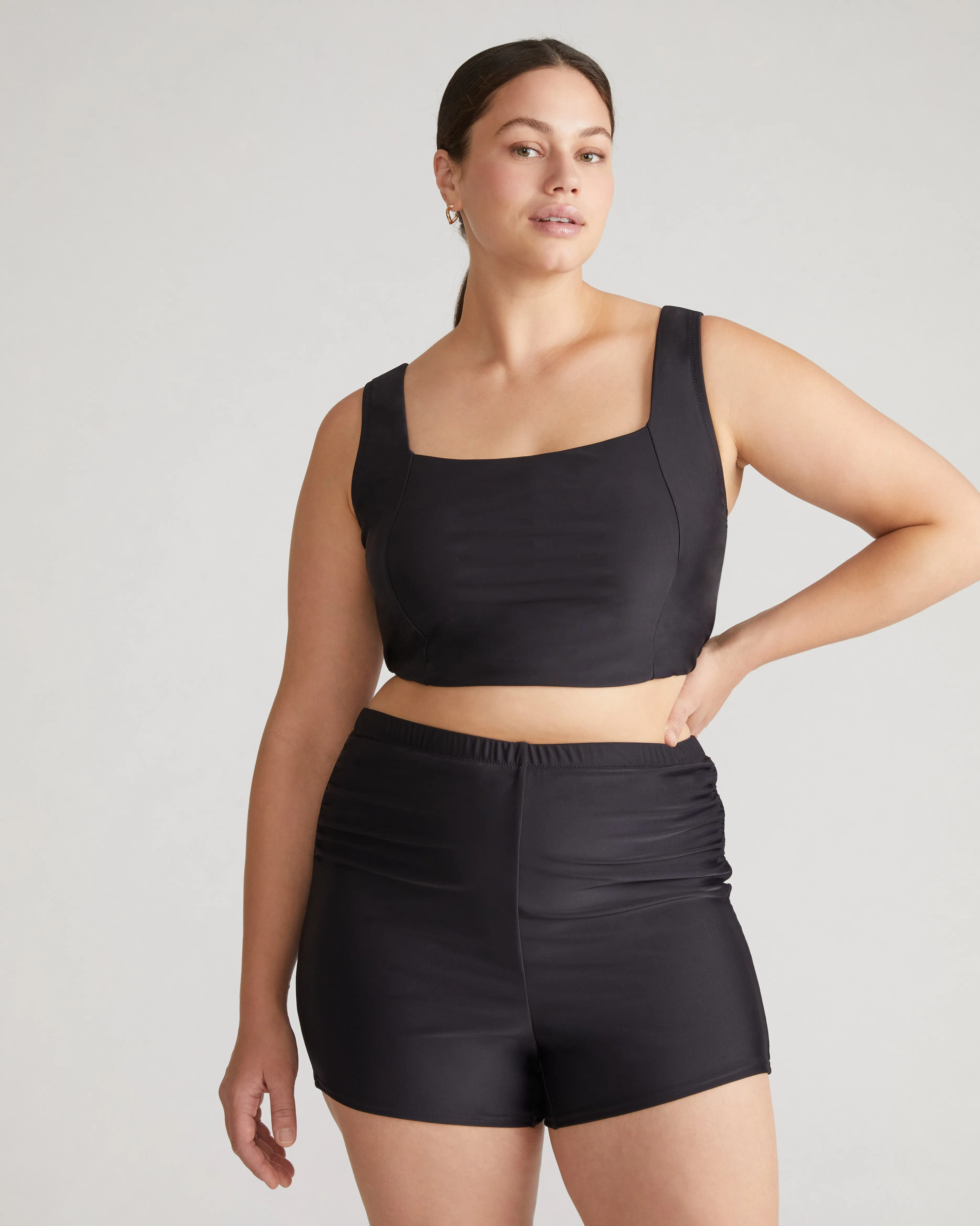 The Square Neck Bikini Top - Black sold by Universal Standard