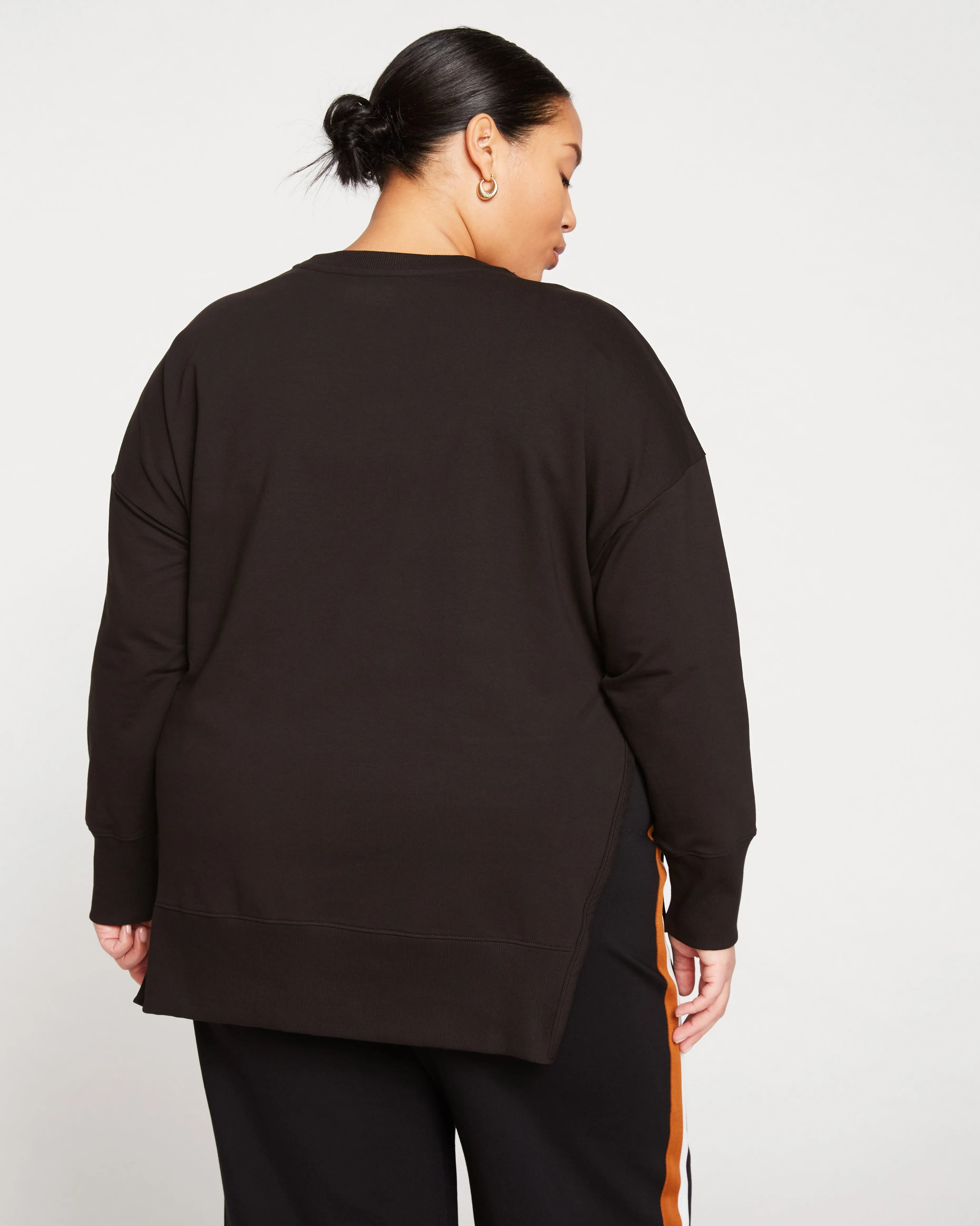 Classic Light Terry Open Side Sweatshirt - Black sold by Universal Standard product image thumbnail 5