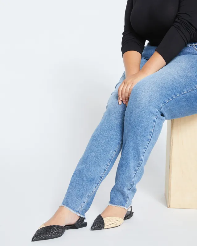 Joni High Rise Curve Slim Leg Jeans 32 Inch - Bright Indigo sold by Universal Standard